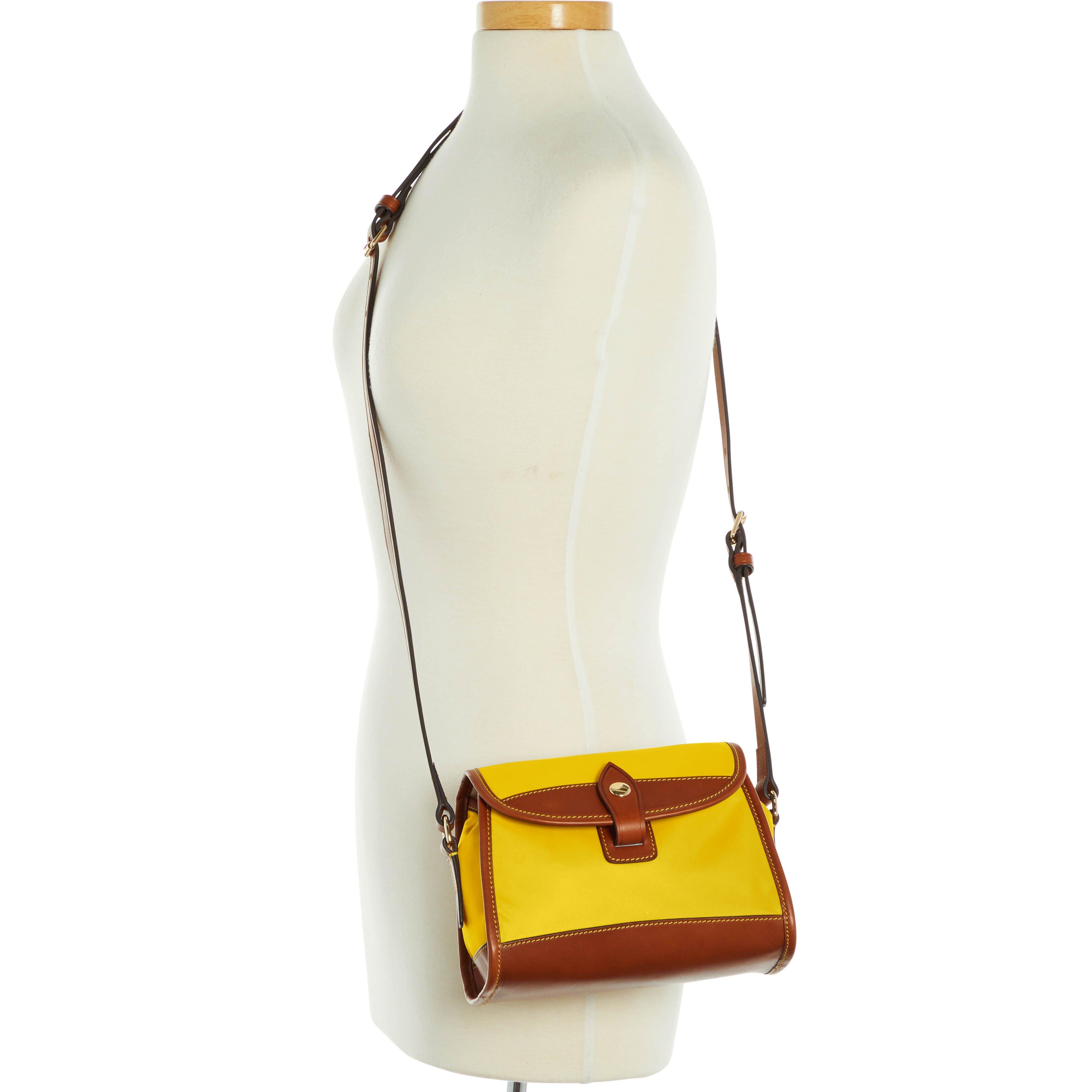 Dooney & Bourke Synthetic Wayfarer Flap Crossbody in Yellow Lyst