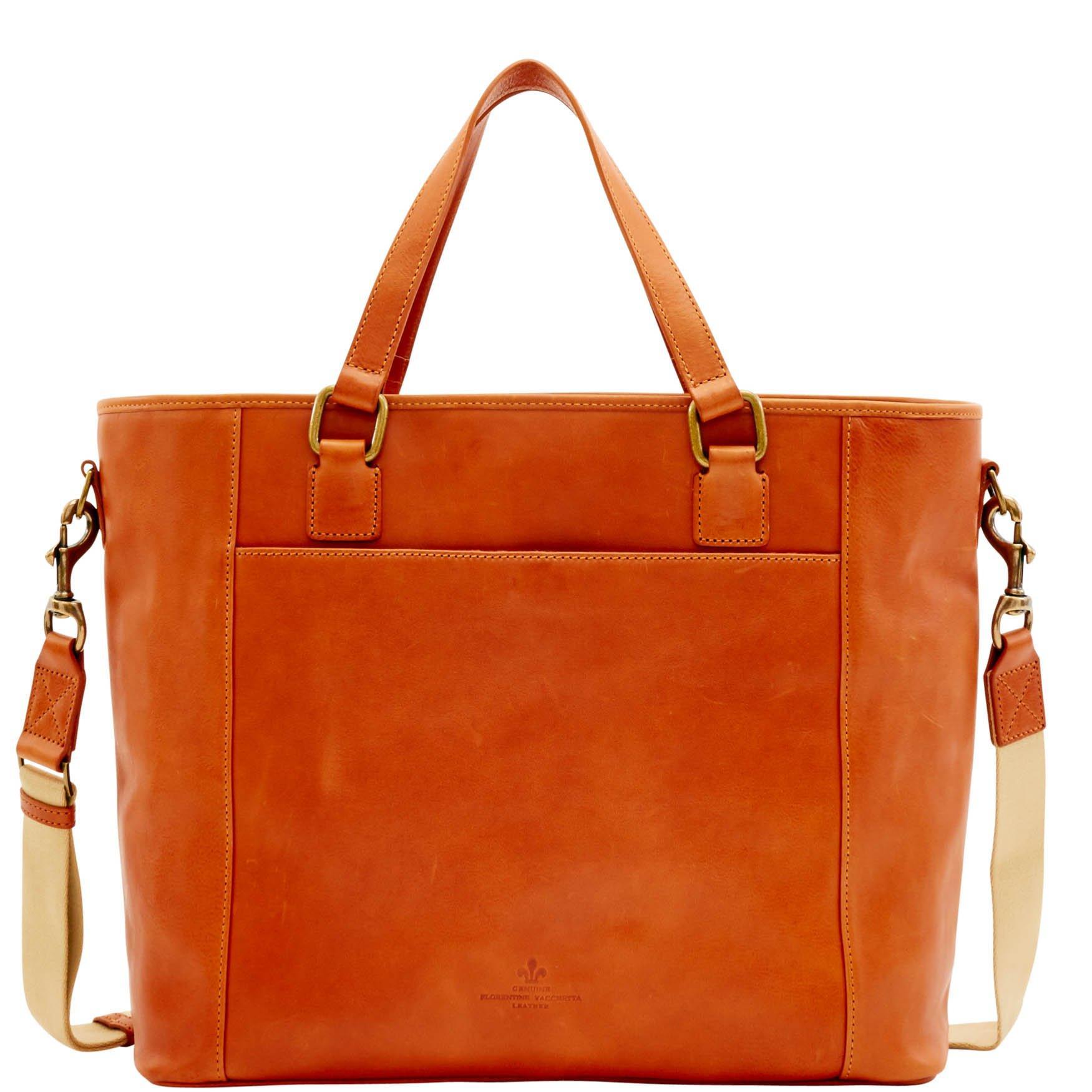 Dooney & Bourke Leather Florentine Newport Tote in Natural - Lyst