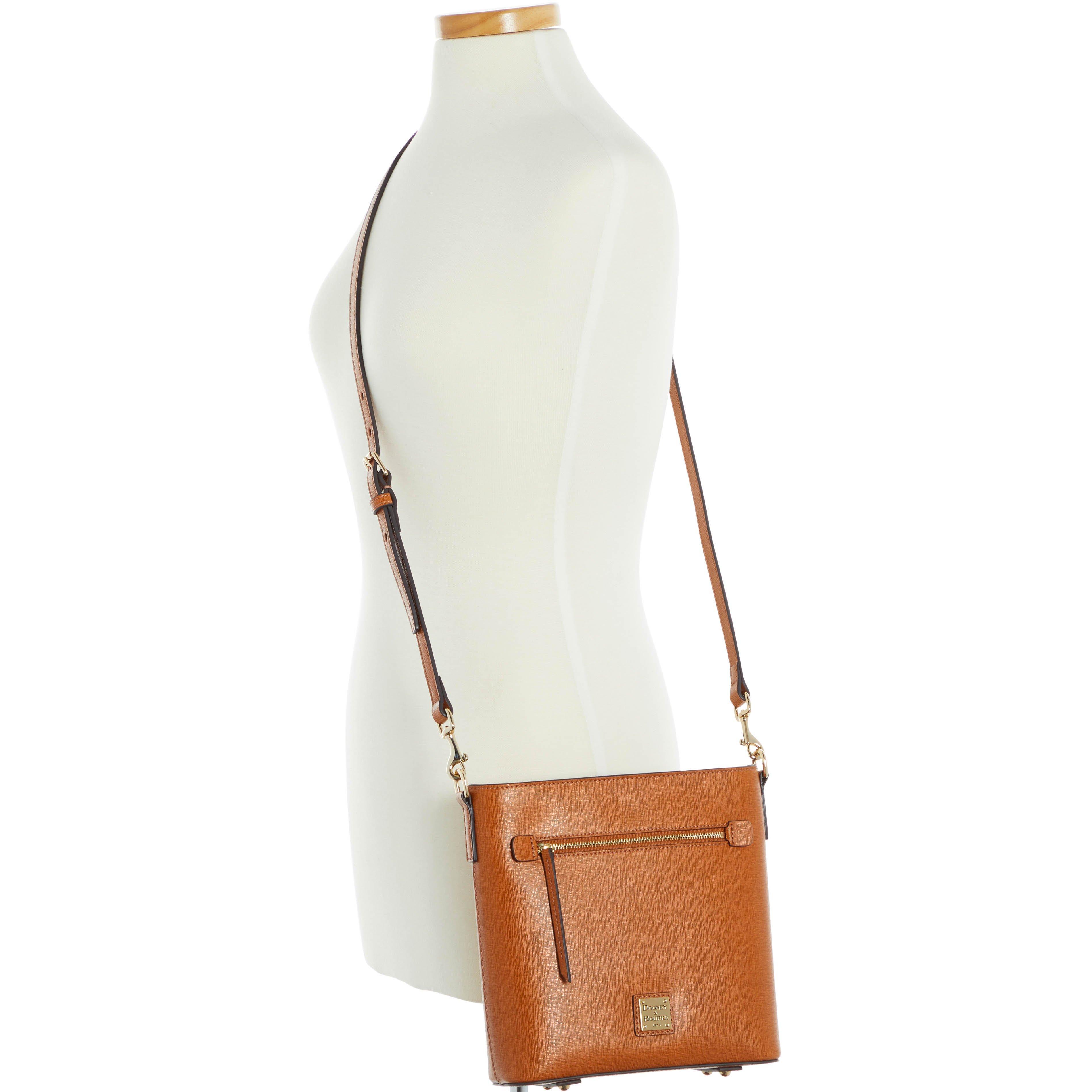 Dooney & Bourke Leather Saffiano Zip Crossbody in Natural Lyst