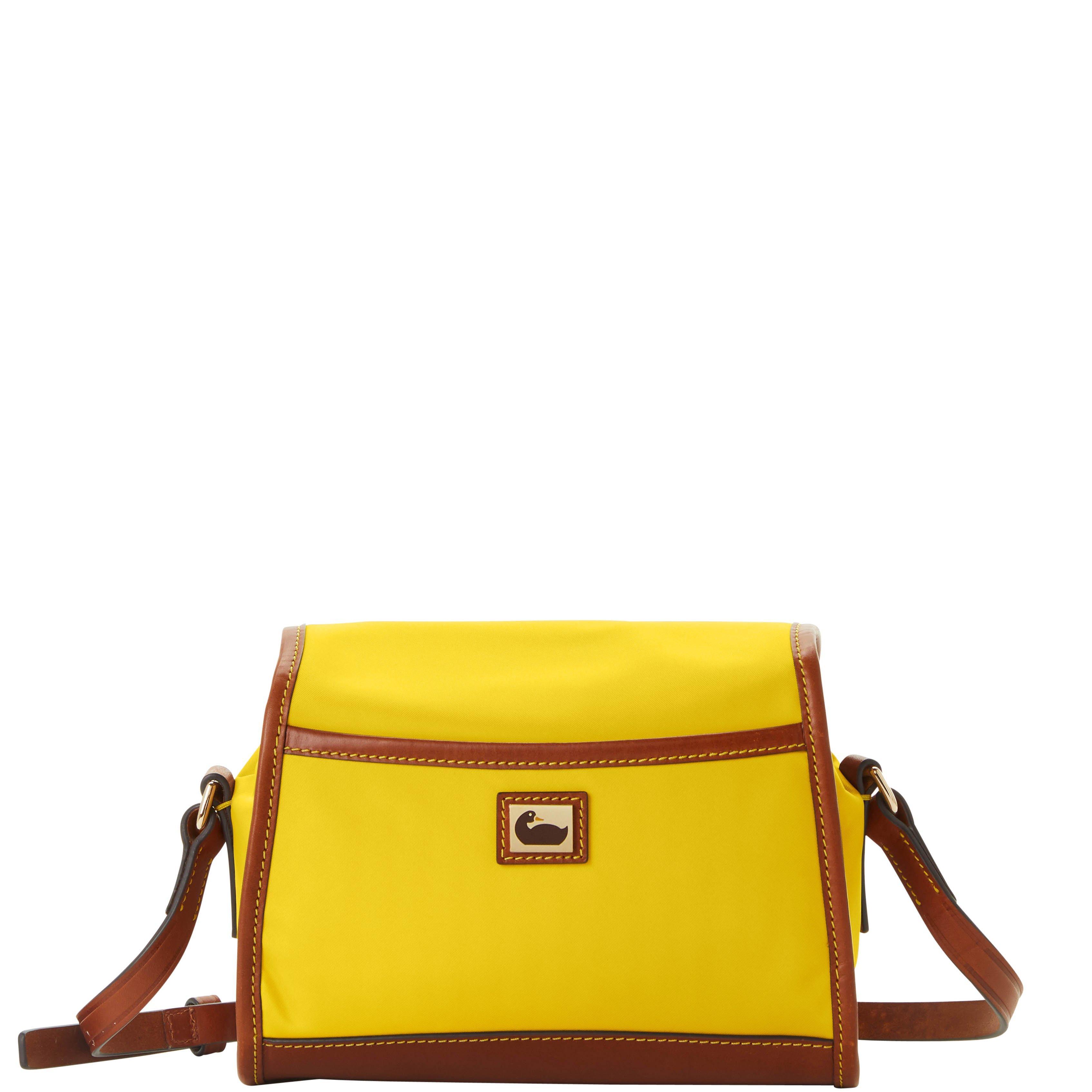 Dooney & Bourke Synthetic Wayfarer Flap Crossbody in Yellow Lyst
