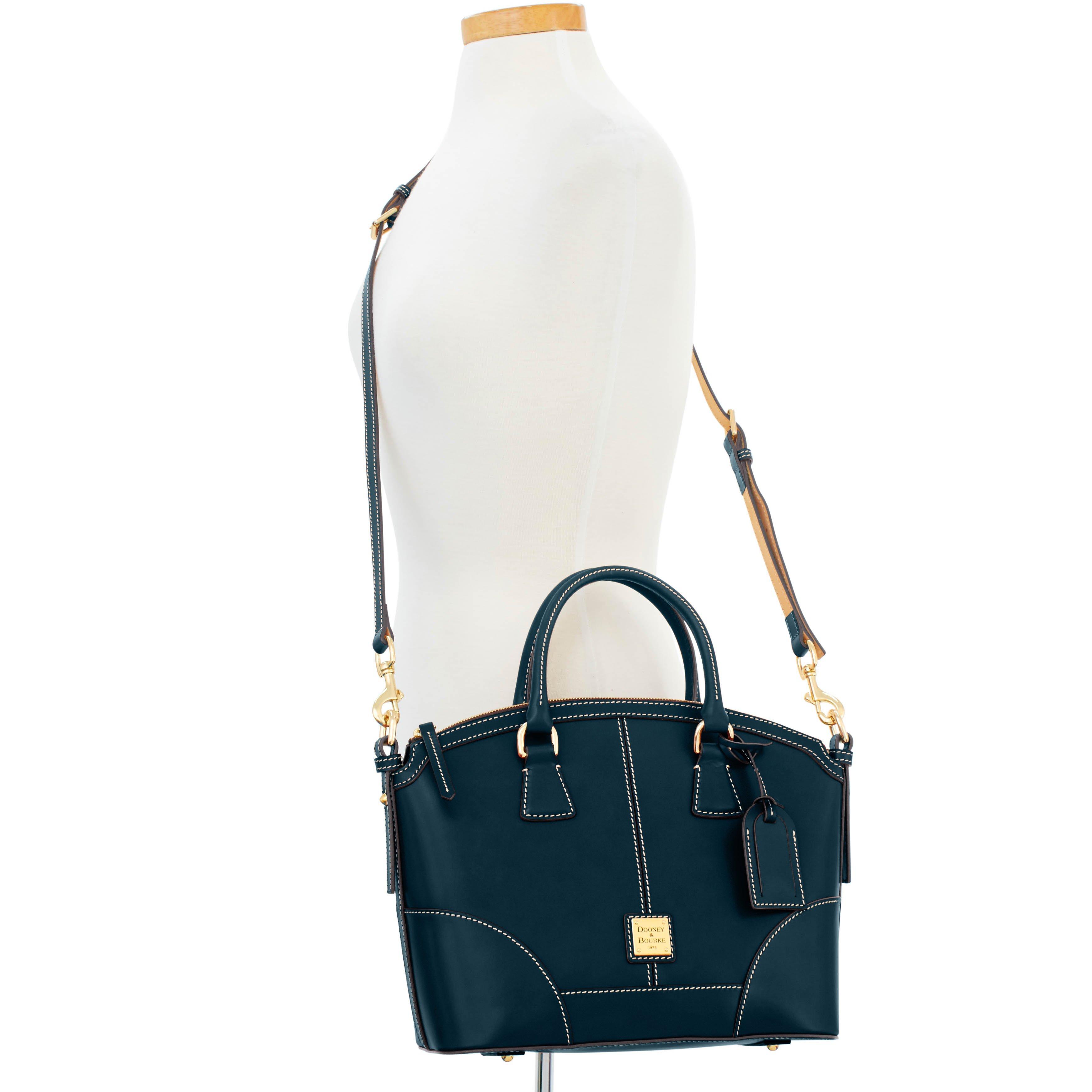 Dooney & Bourke Leather Selleria Domed Satchel in Navy (Blue) Lyst