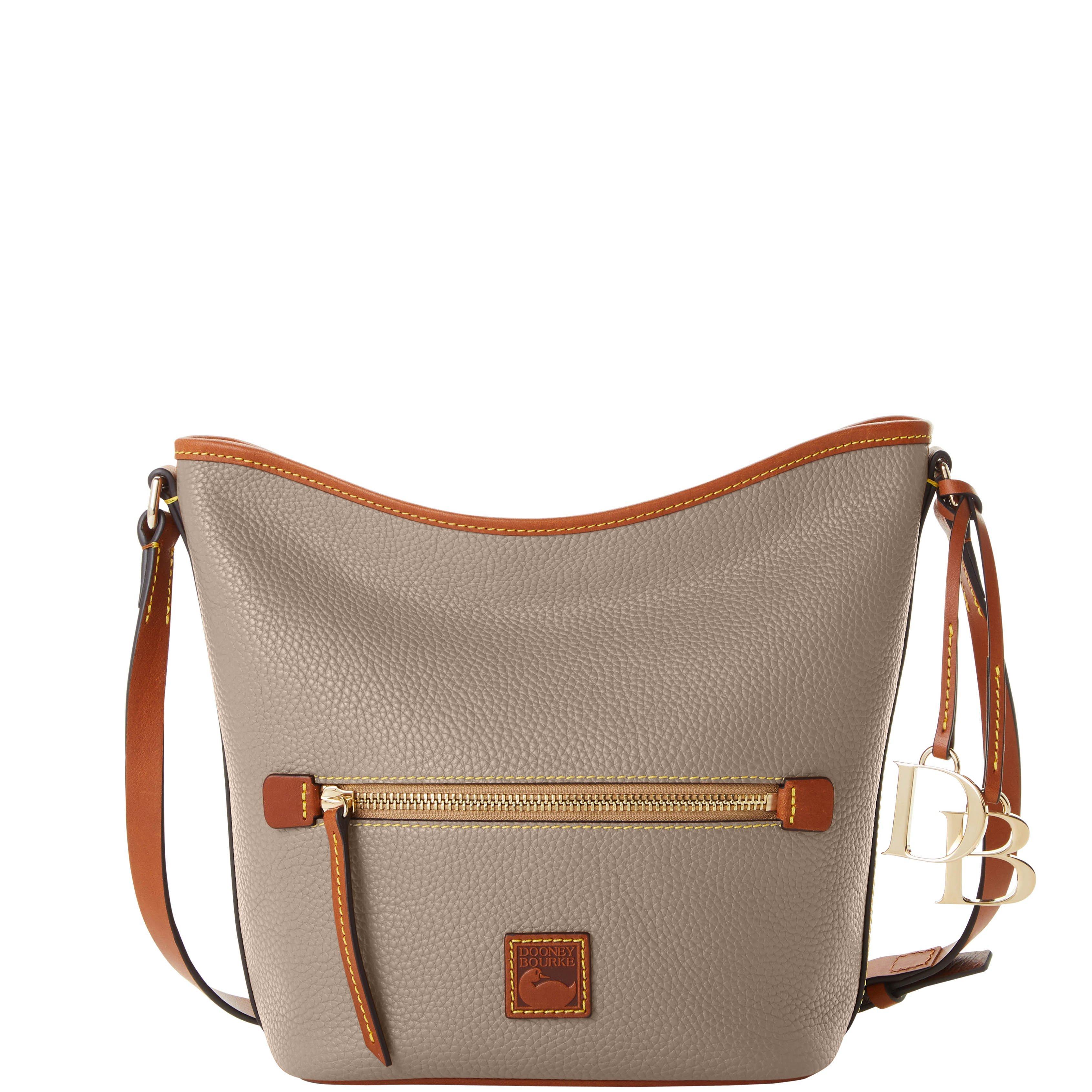 Dooney & Bourke Leather Pebble Grain Zip Sac in Taupe (Blue) Lyst