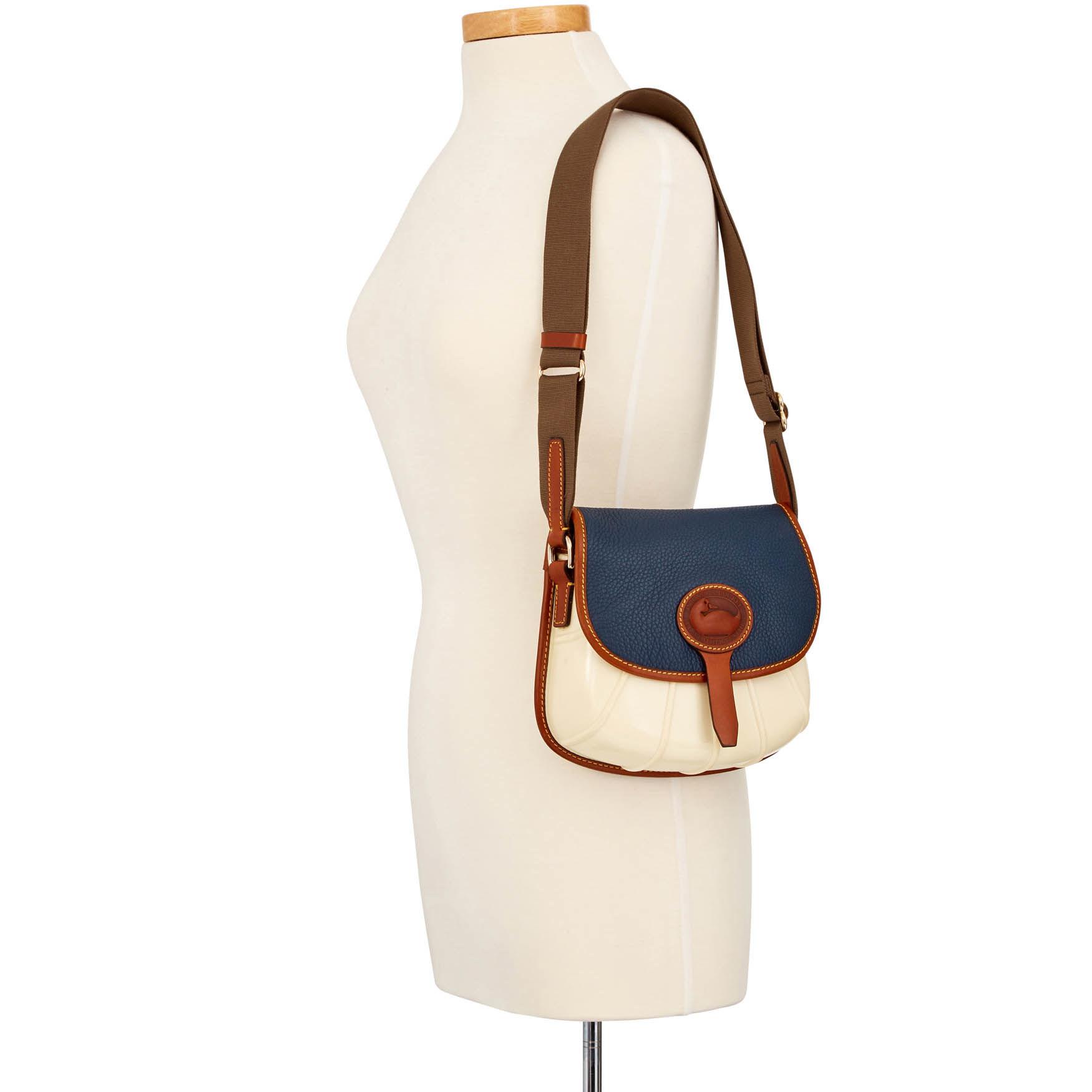 Dooney & Bourke Leather Duck Crossbody Bag in Cream Navy (Blue) Lyst