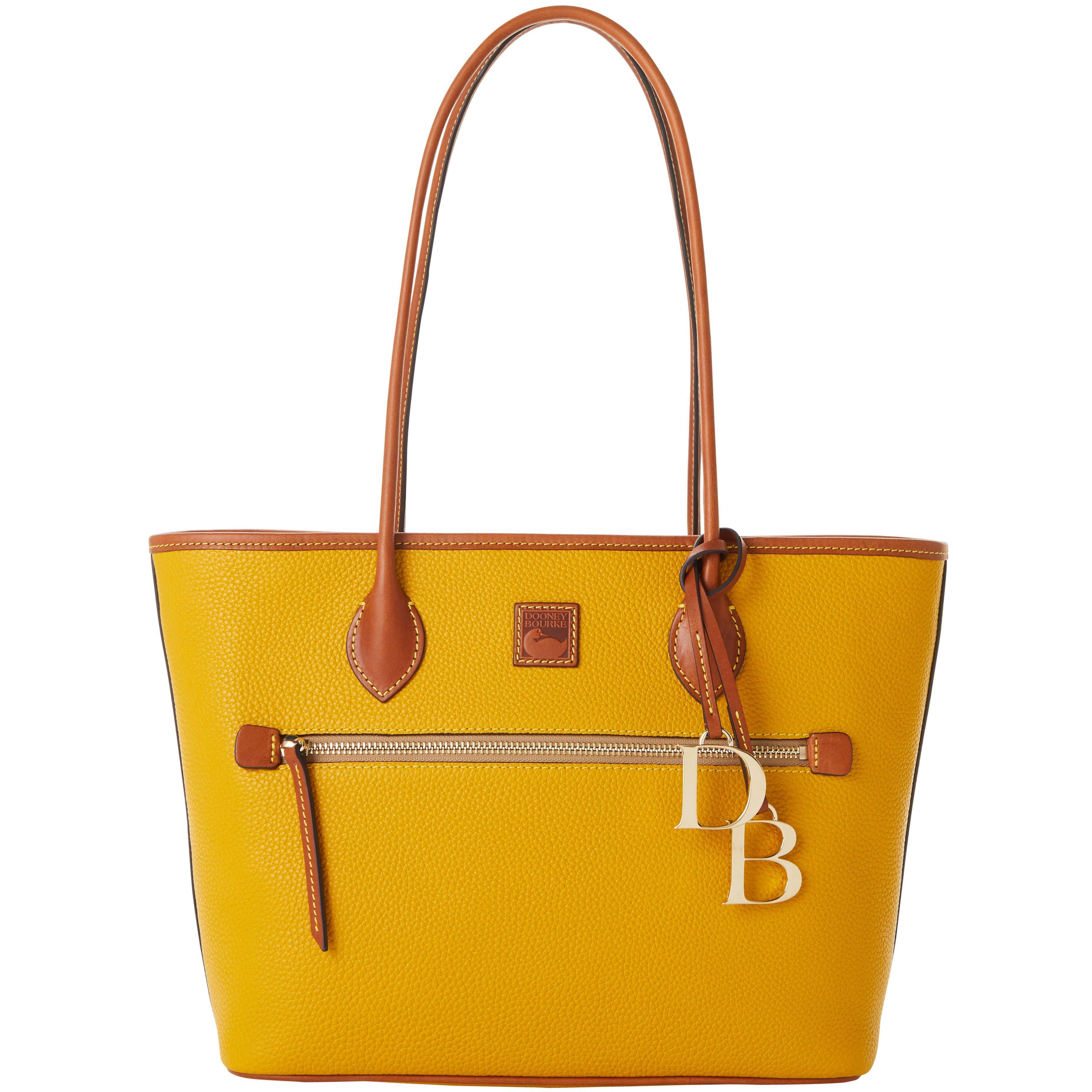 Dooney & Bourke Leather Pebble Grain Tote in Mustard (Yellow) Lyst