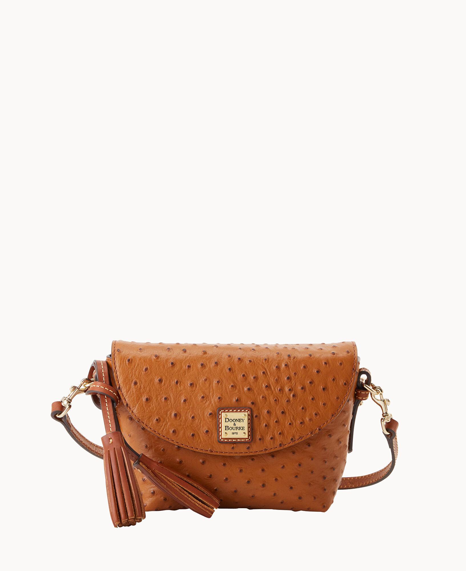 Dooney & Bourke Ostrich Crossbody Saddle Bag in Brown Lyst