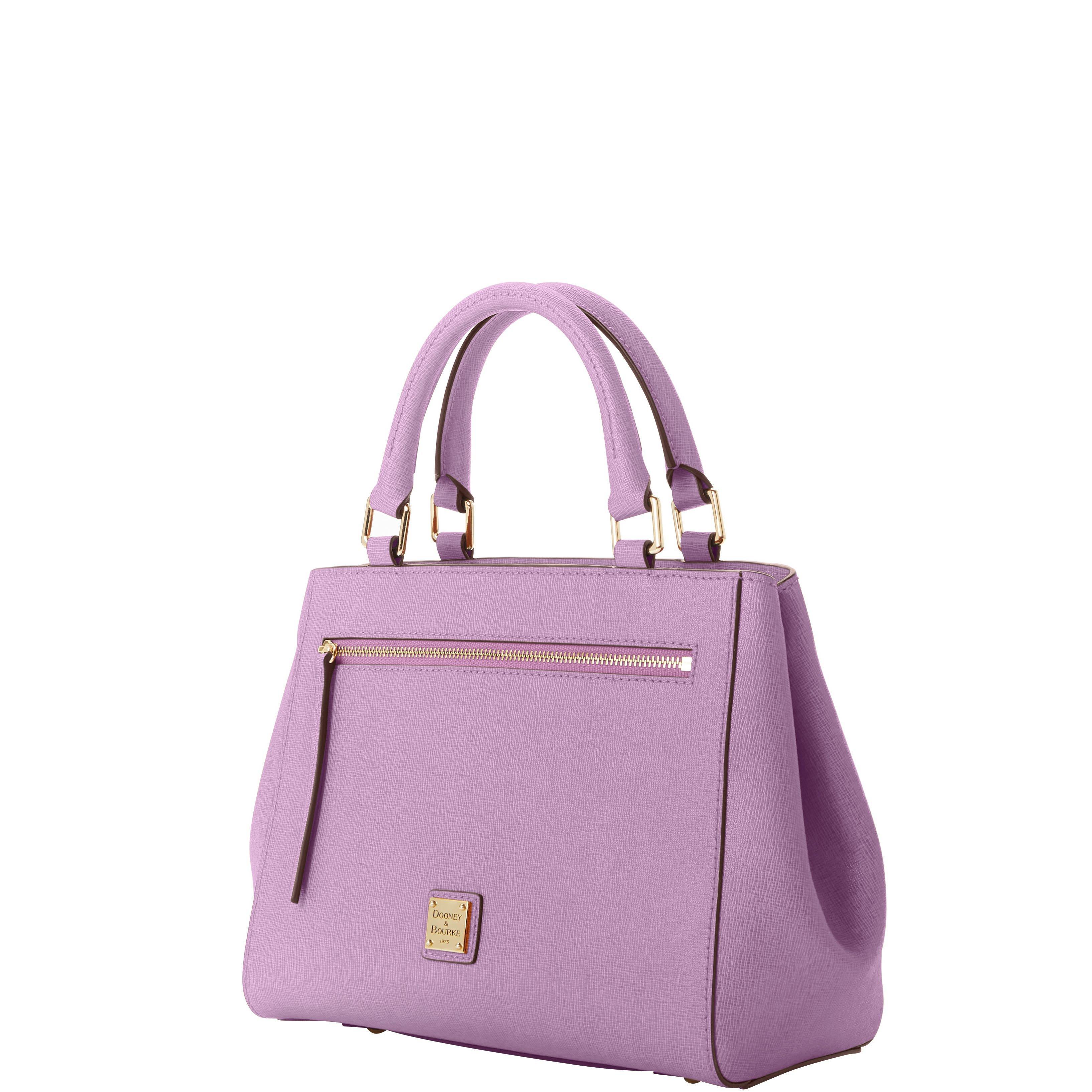 saffiano small zip satchel