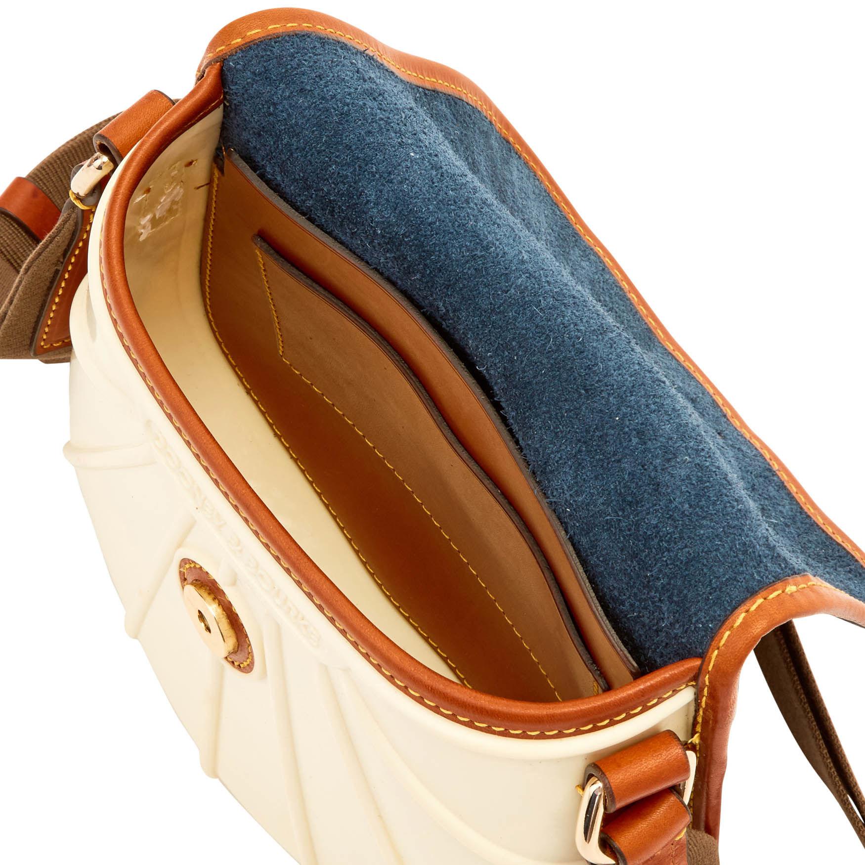 Dooney & Bourke Leather Duck Crossbody Bag in Cream Navy (Blue) Lyst