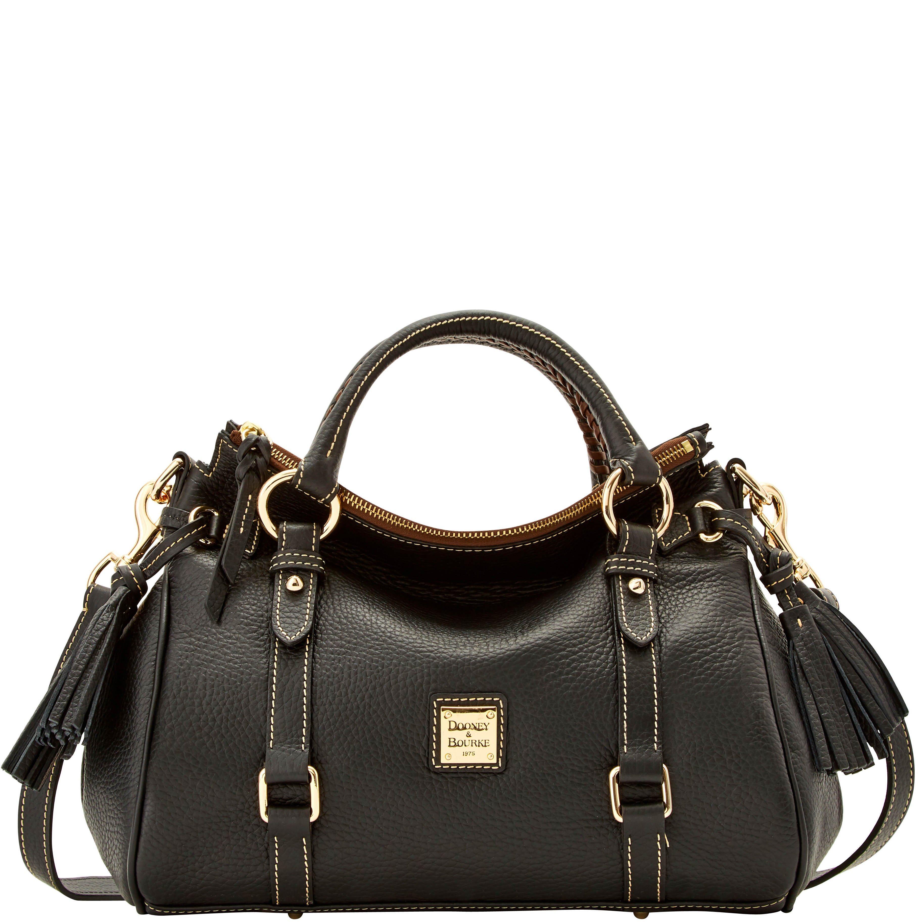 pebble grain small domed satchel