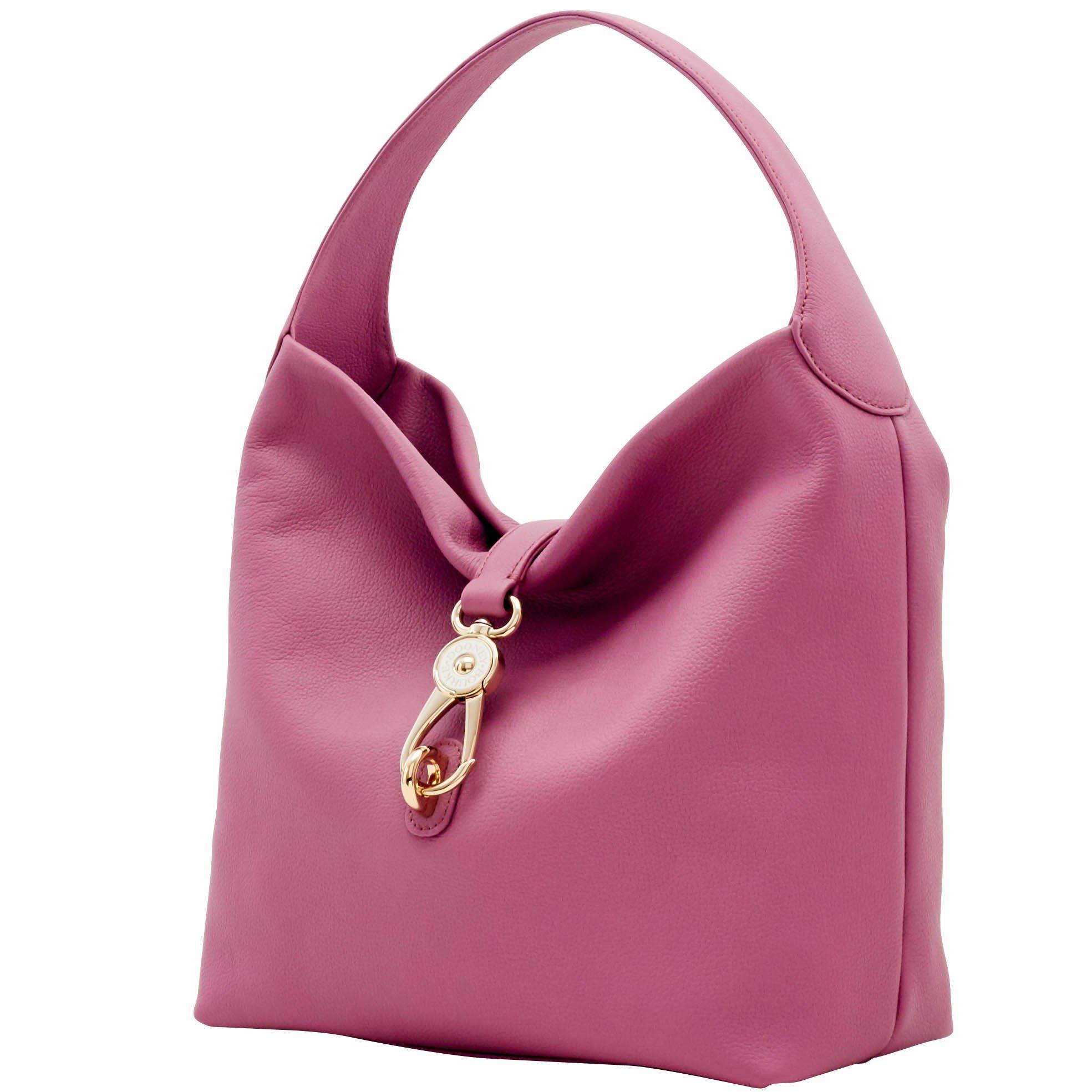 Dooney & Bourke Leather Belvedere Logo Lock Shoulder Bag in Mauve (Purple)  - Lyst