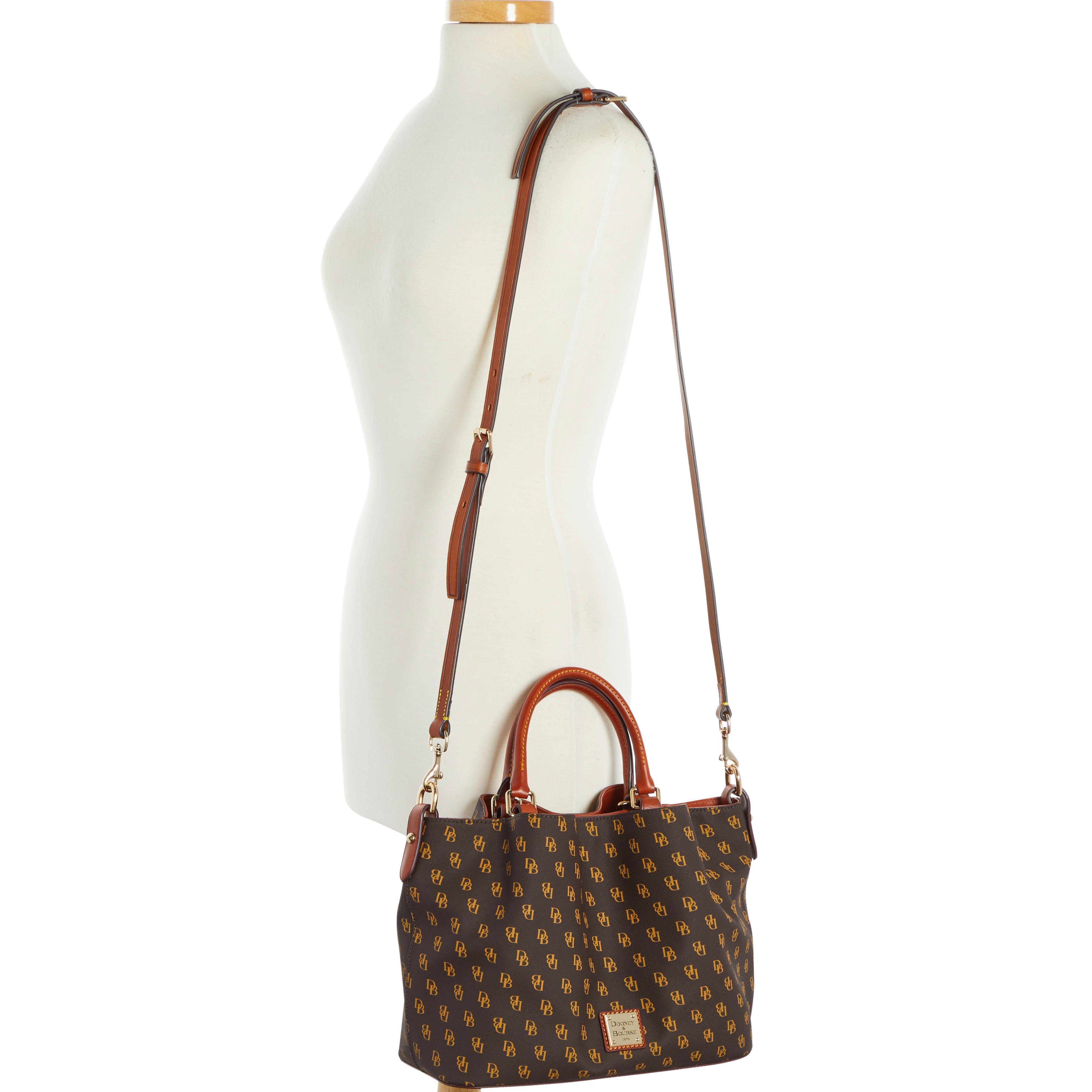 NWT DOONEY & BOURKE Gretta Brenna Handbag & Large Framed Purse BROWN