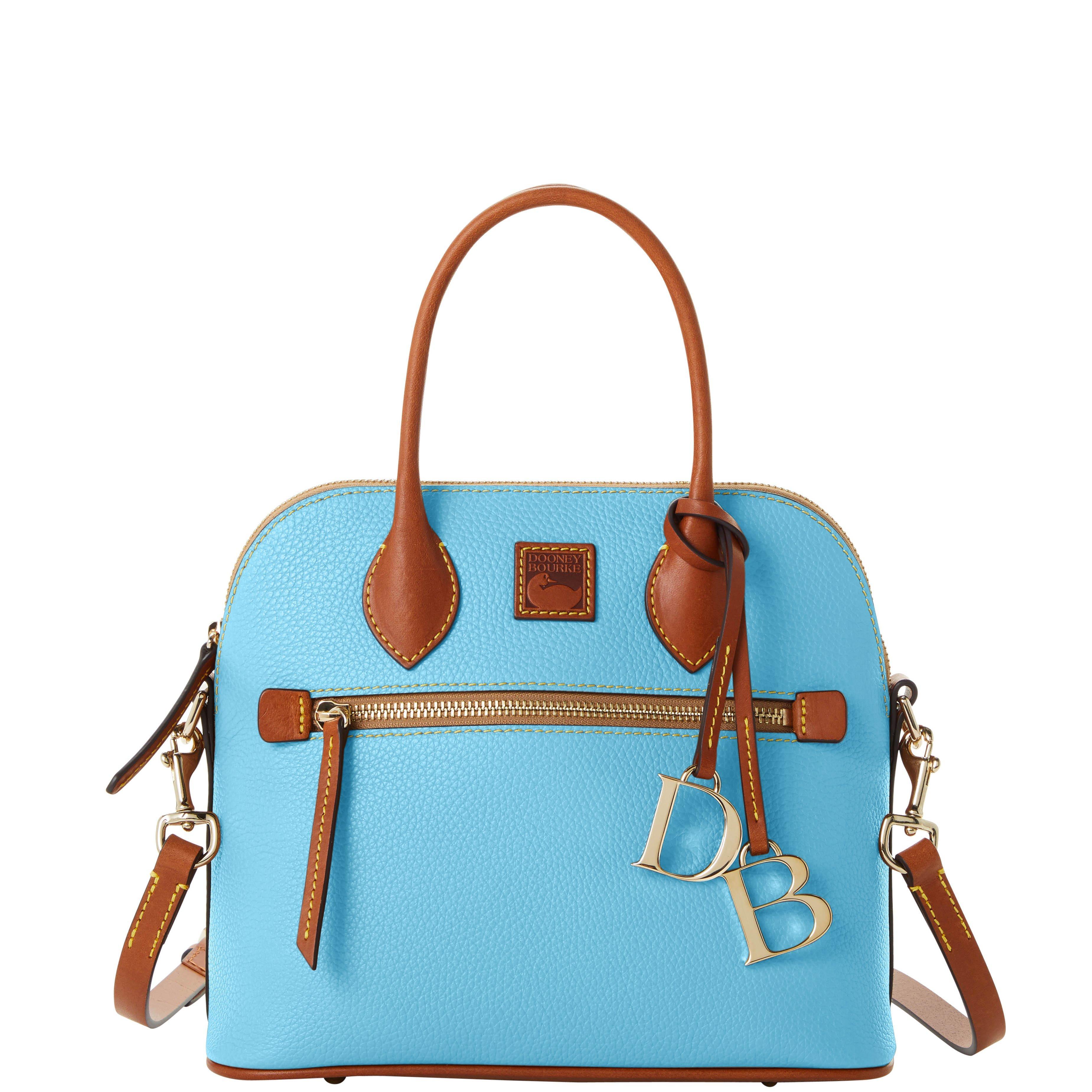 dooney and bourke pebble leather domed satchel