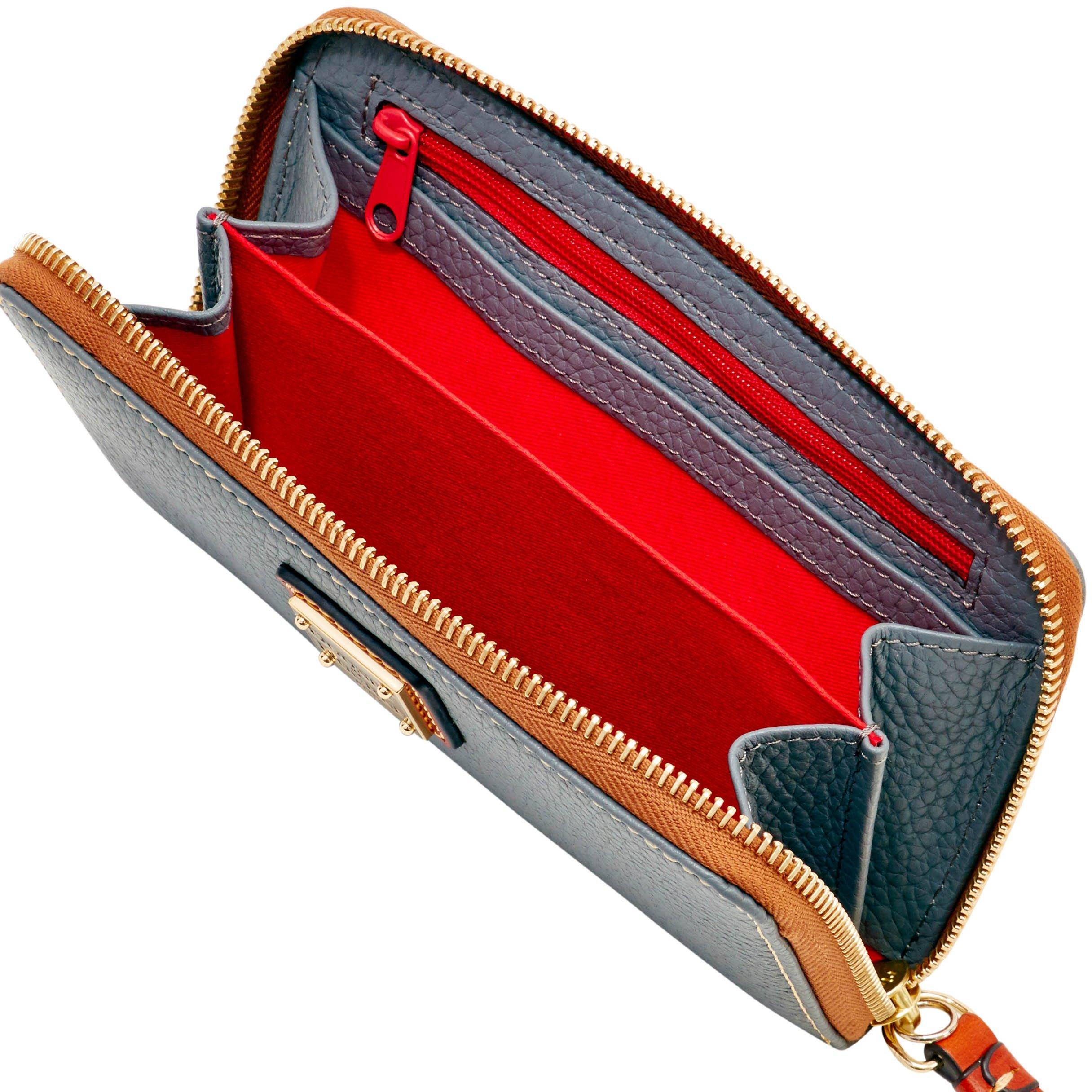 Dooney & Bourke Leather Pebble Grain Zip Around Phone Wristlet Lyst