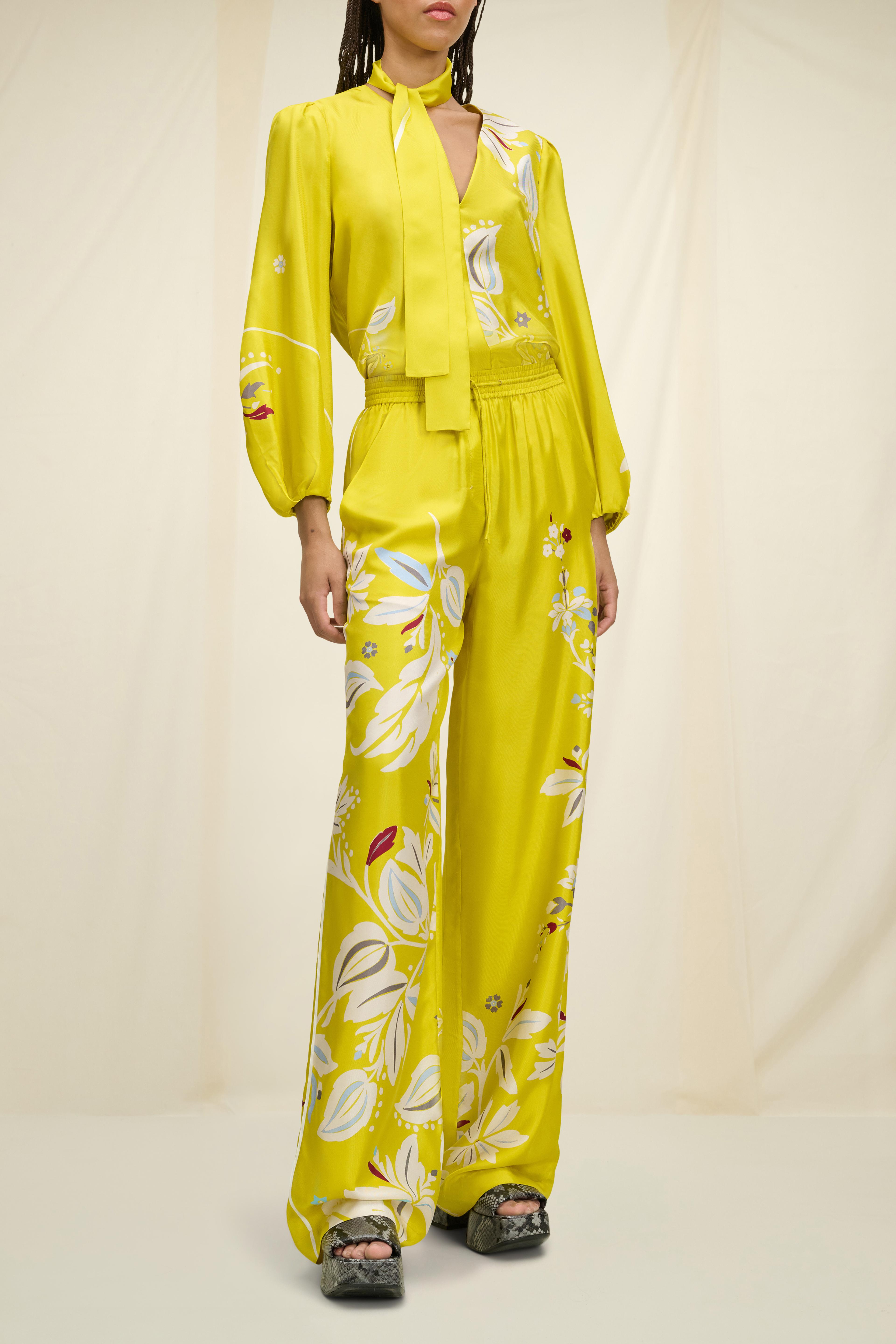 Dorothee Schumacher Flower Whirl Blouse in Yellow | Lyst