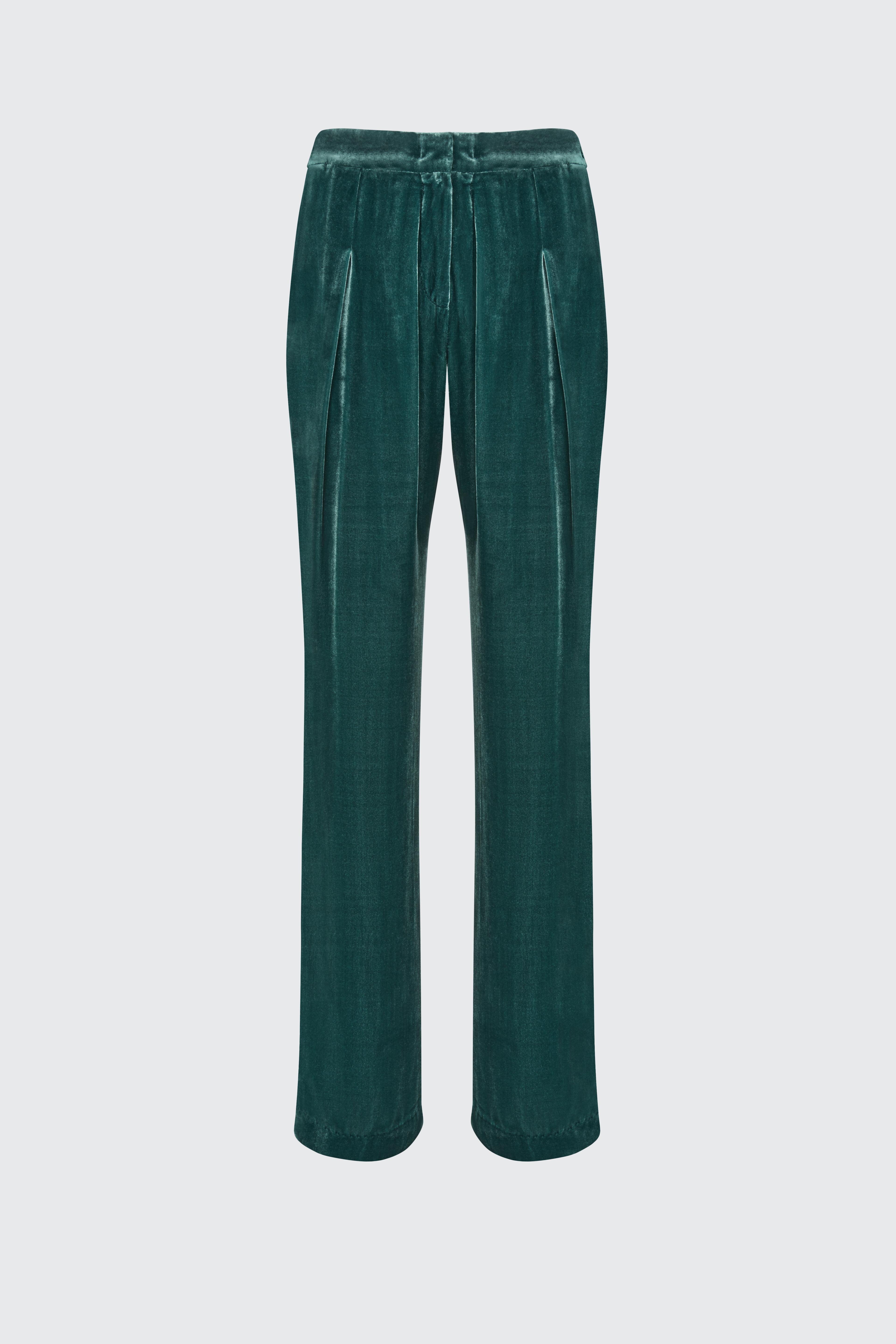 Dorothee Schumacher Velvet Shimmer Trouser in grün (Green) - Lyst