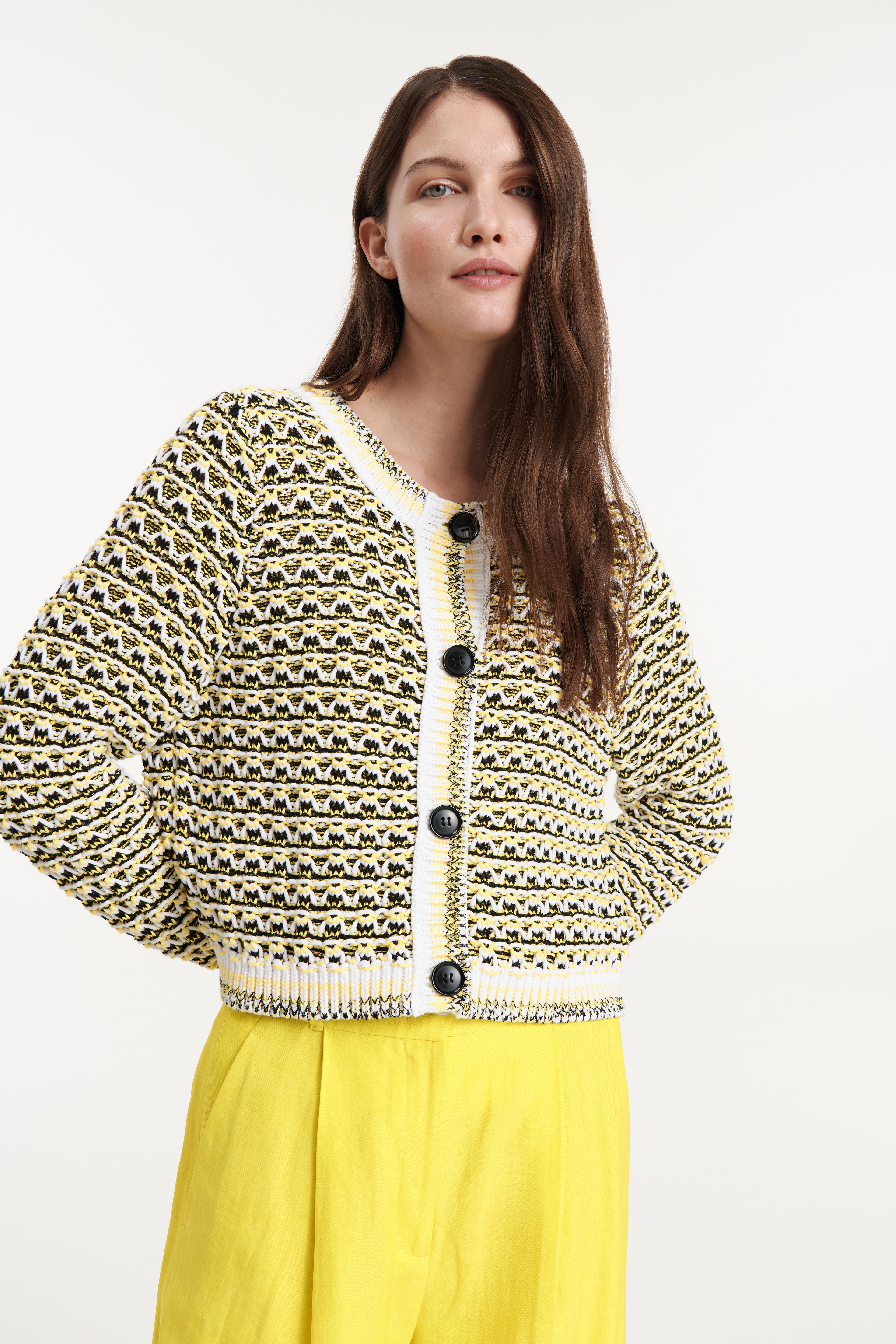 chunky multi coloured cardigan