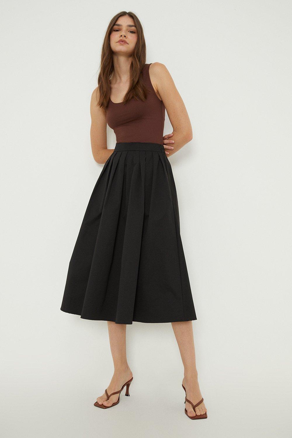 Dorothy Perkins Pleated Mini Skirt in Black Lyst