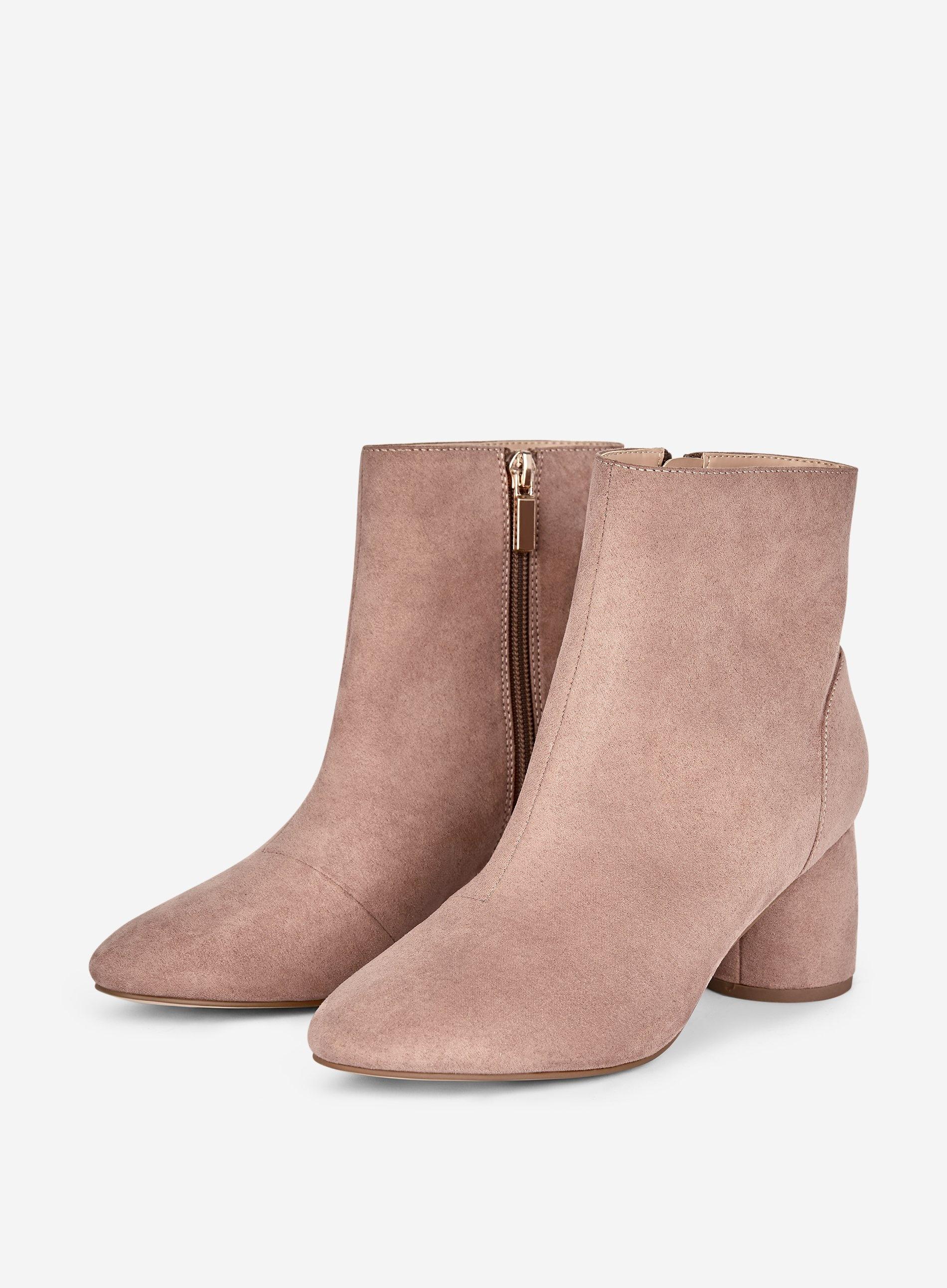 blush pink ankle boots