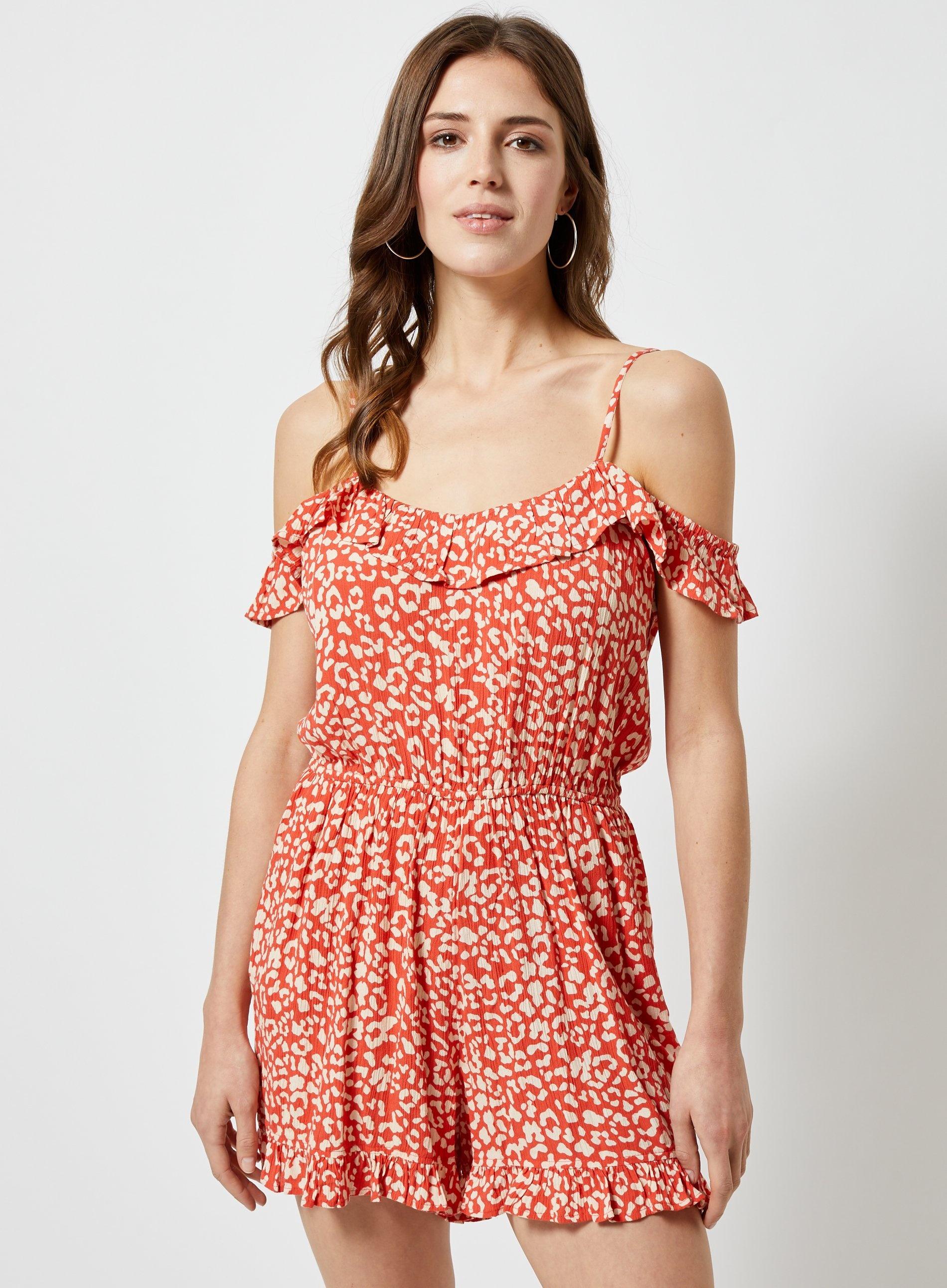 red leopard playsuit