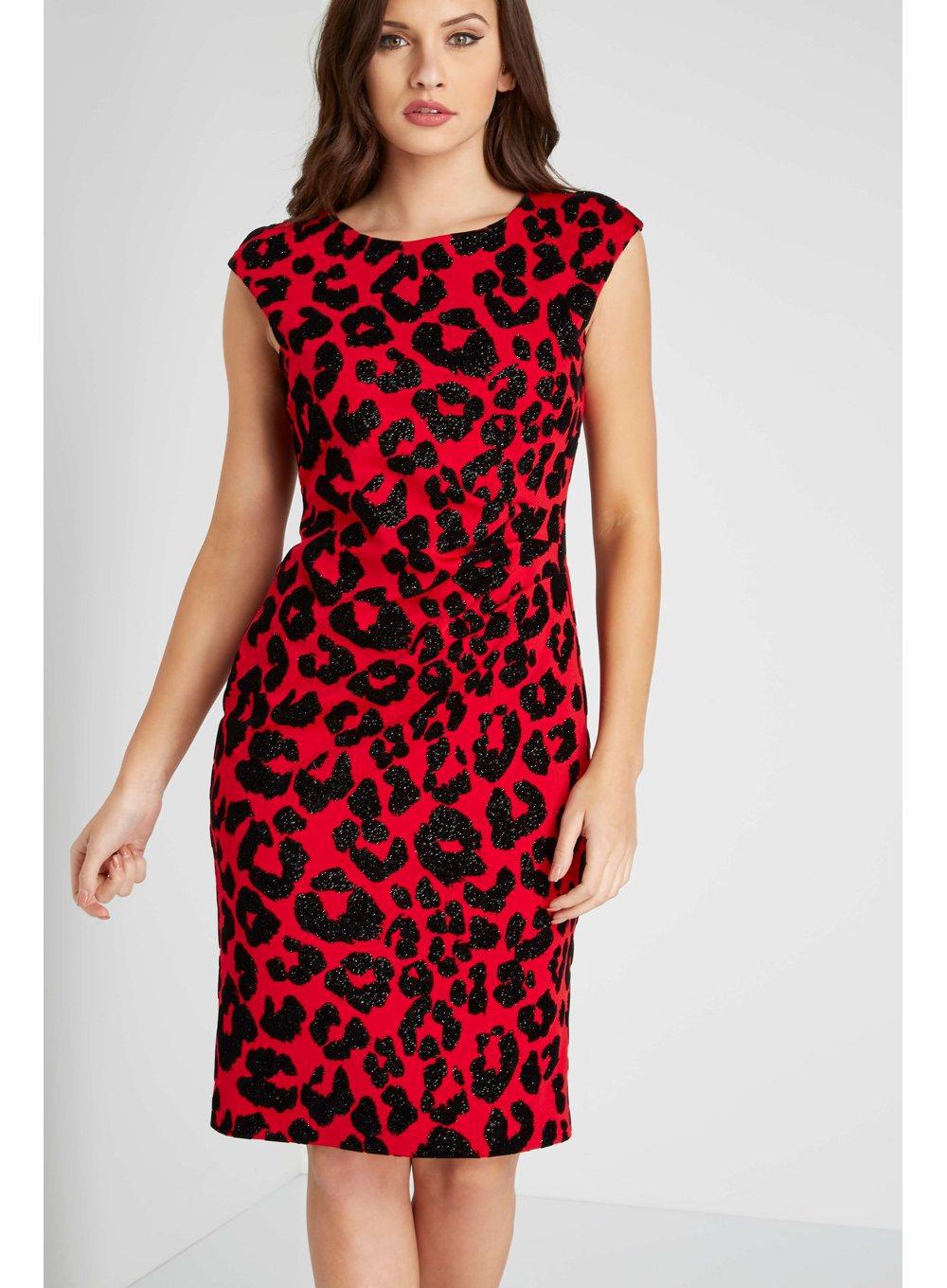 roman originals leopard print dress