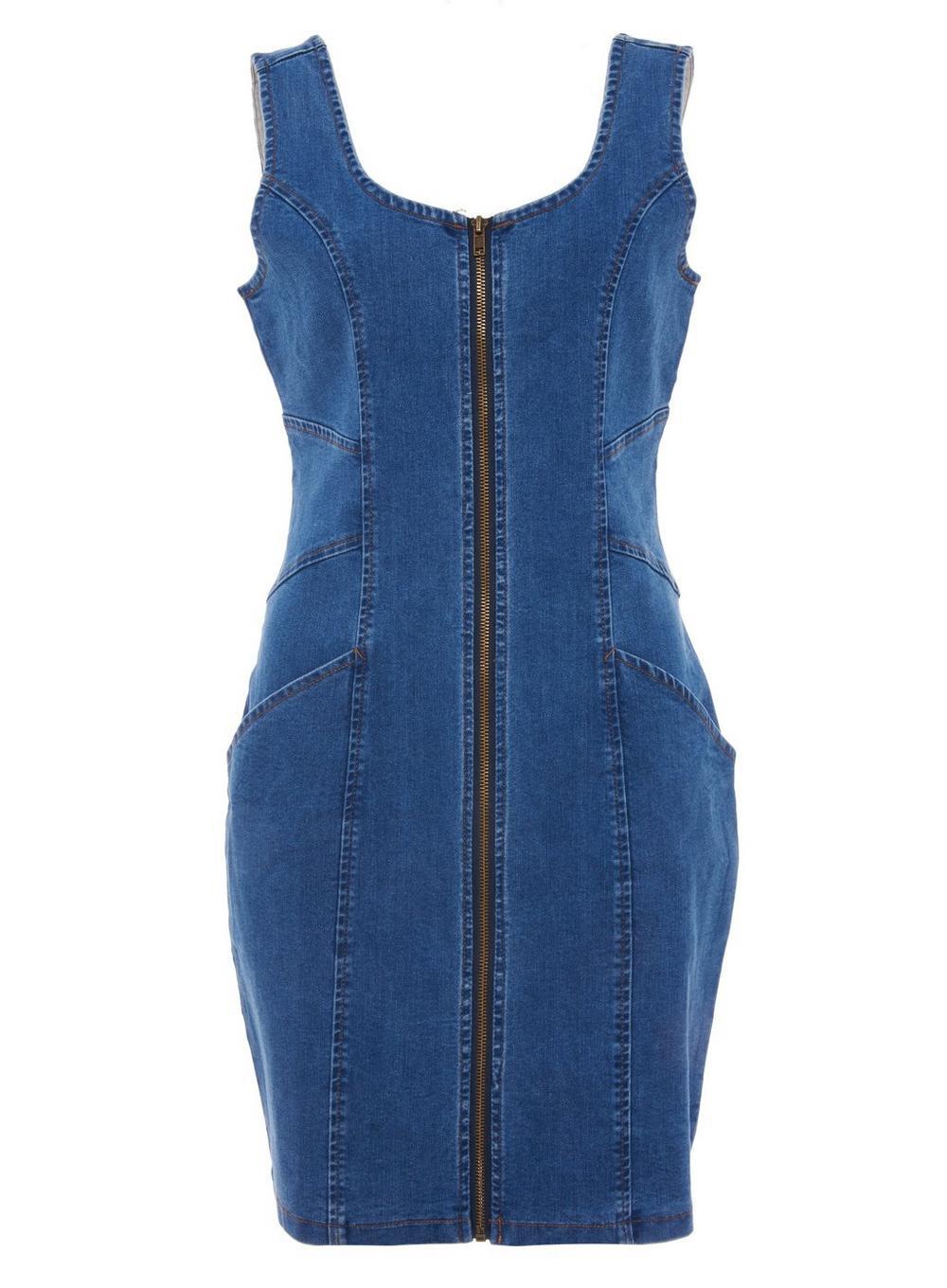 quiz denim pinafore