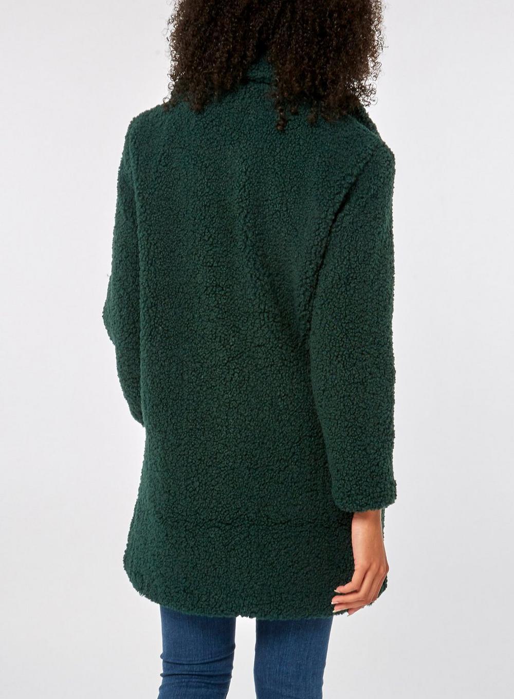 Download Dorothy Perkins Synthetic Tall Green Teddy Coat - Lyst