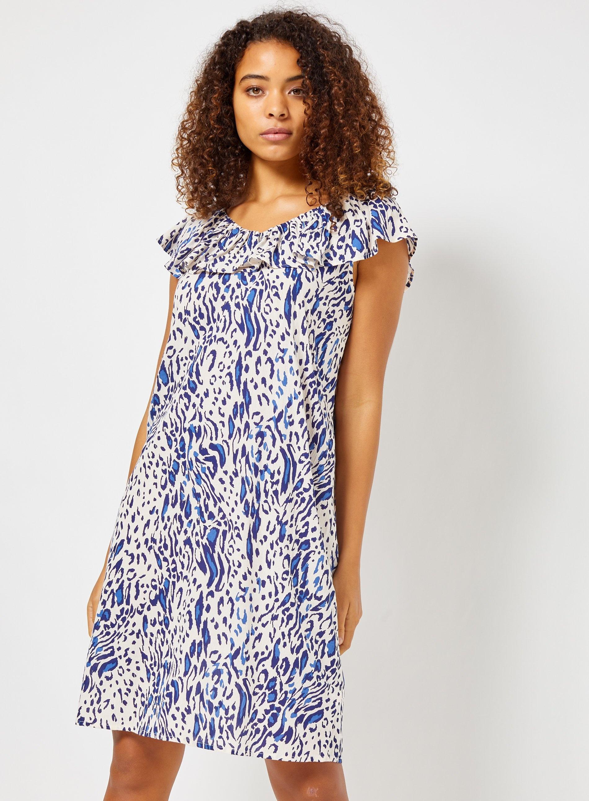 leopard print frill dress