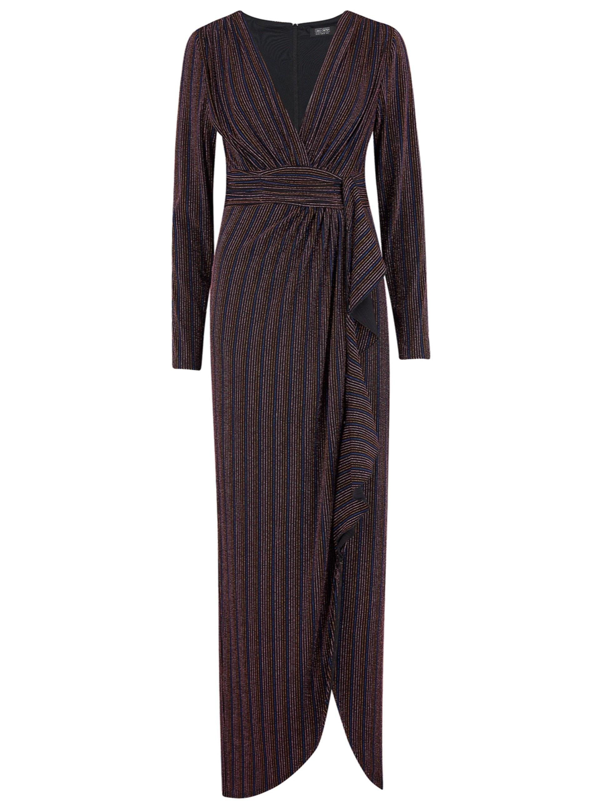 multi coloured wrap dress