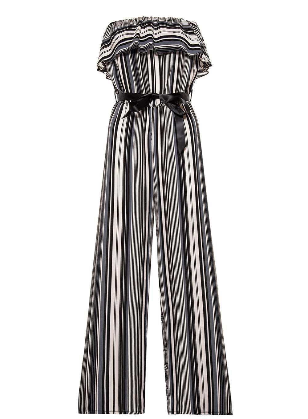 quiz black and white jumpsuit