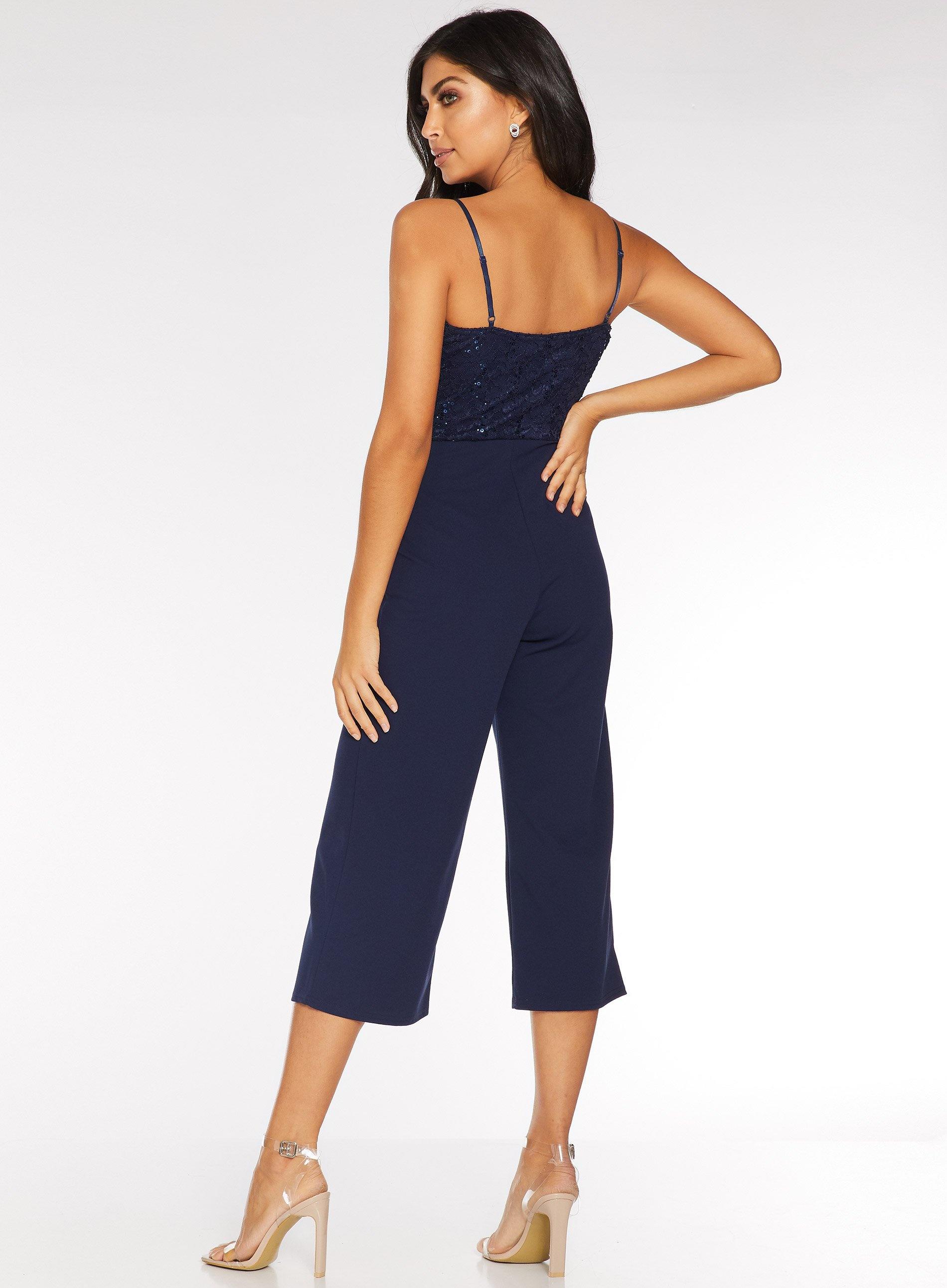 quiz navy blue jumpsuit