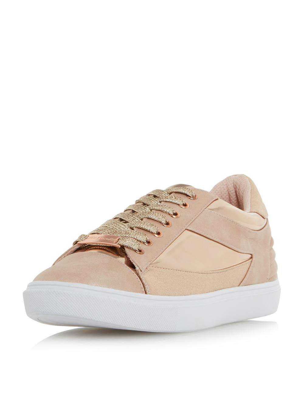 dune rose gold trainers