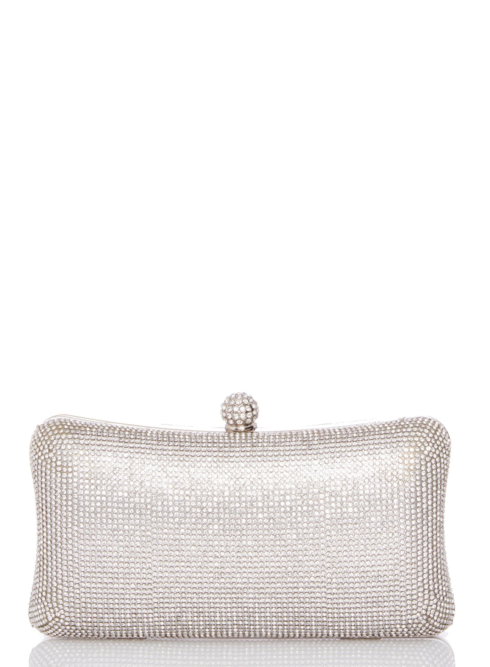 silver box clutch bag