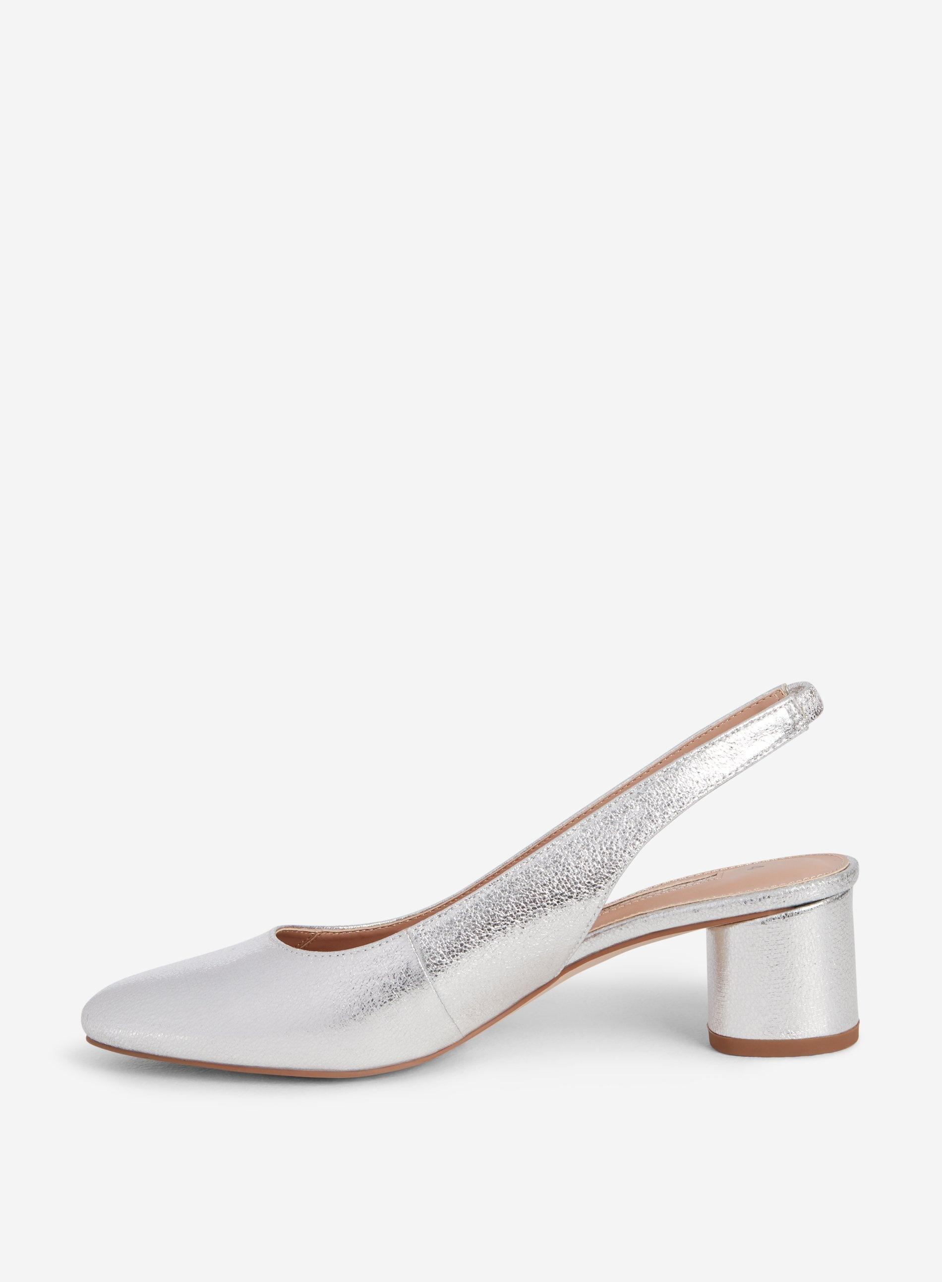 silver slingback shoes
