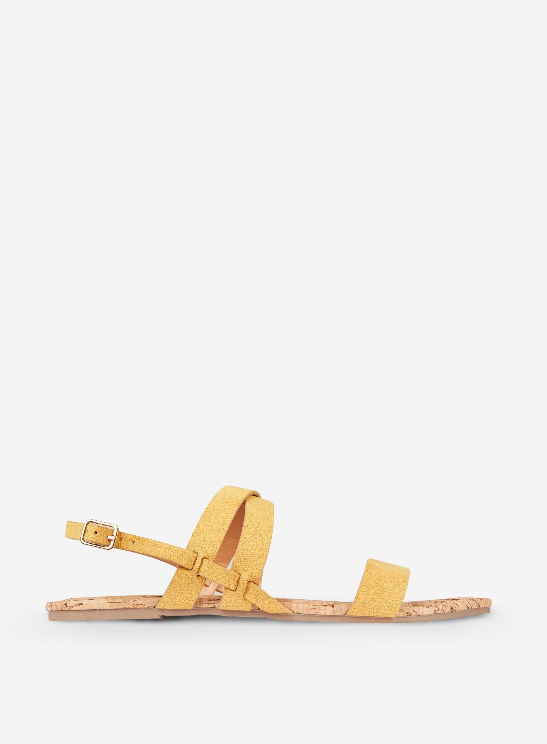 yellow sandals wide fit