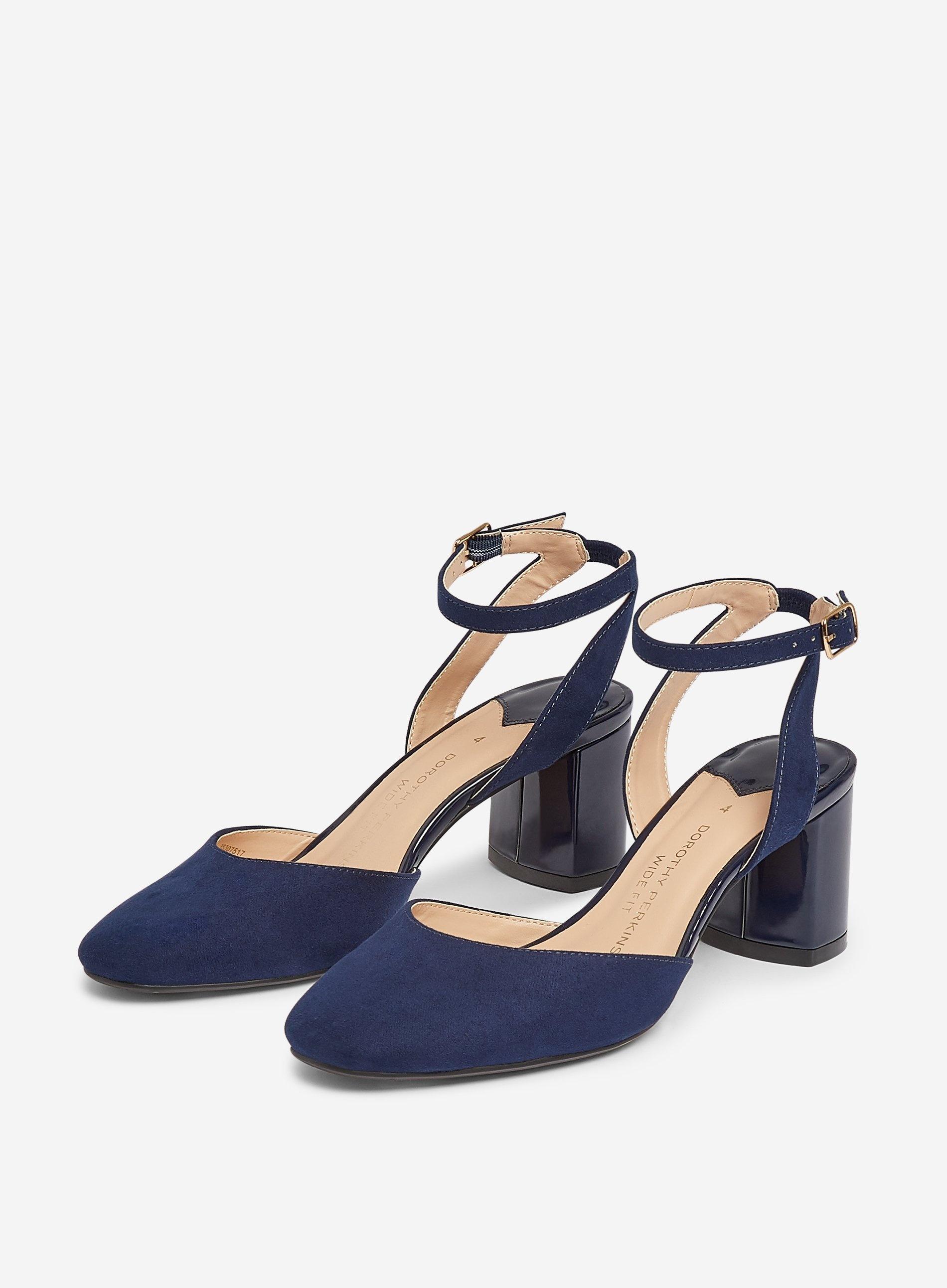 navy blue court shoes wide fit