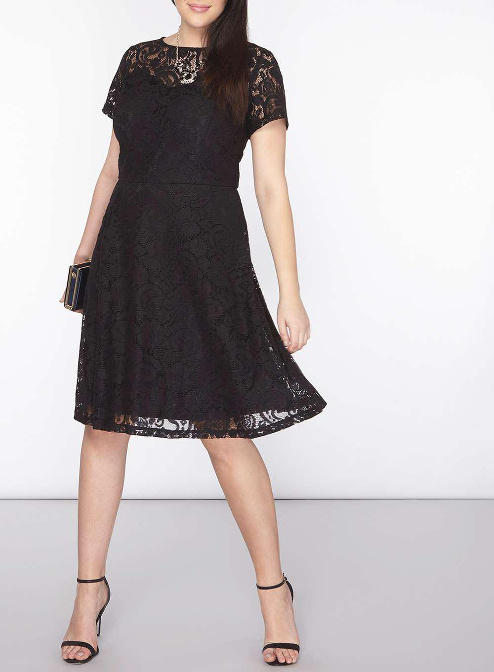 dorothy perkins black lace dress