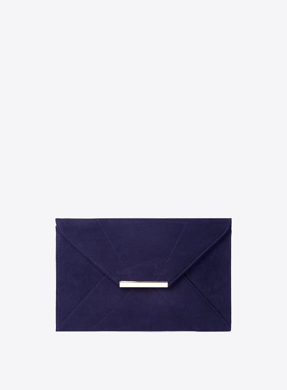 navy envelope clutch bag