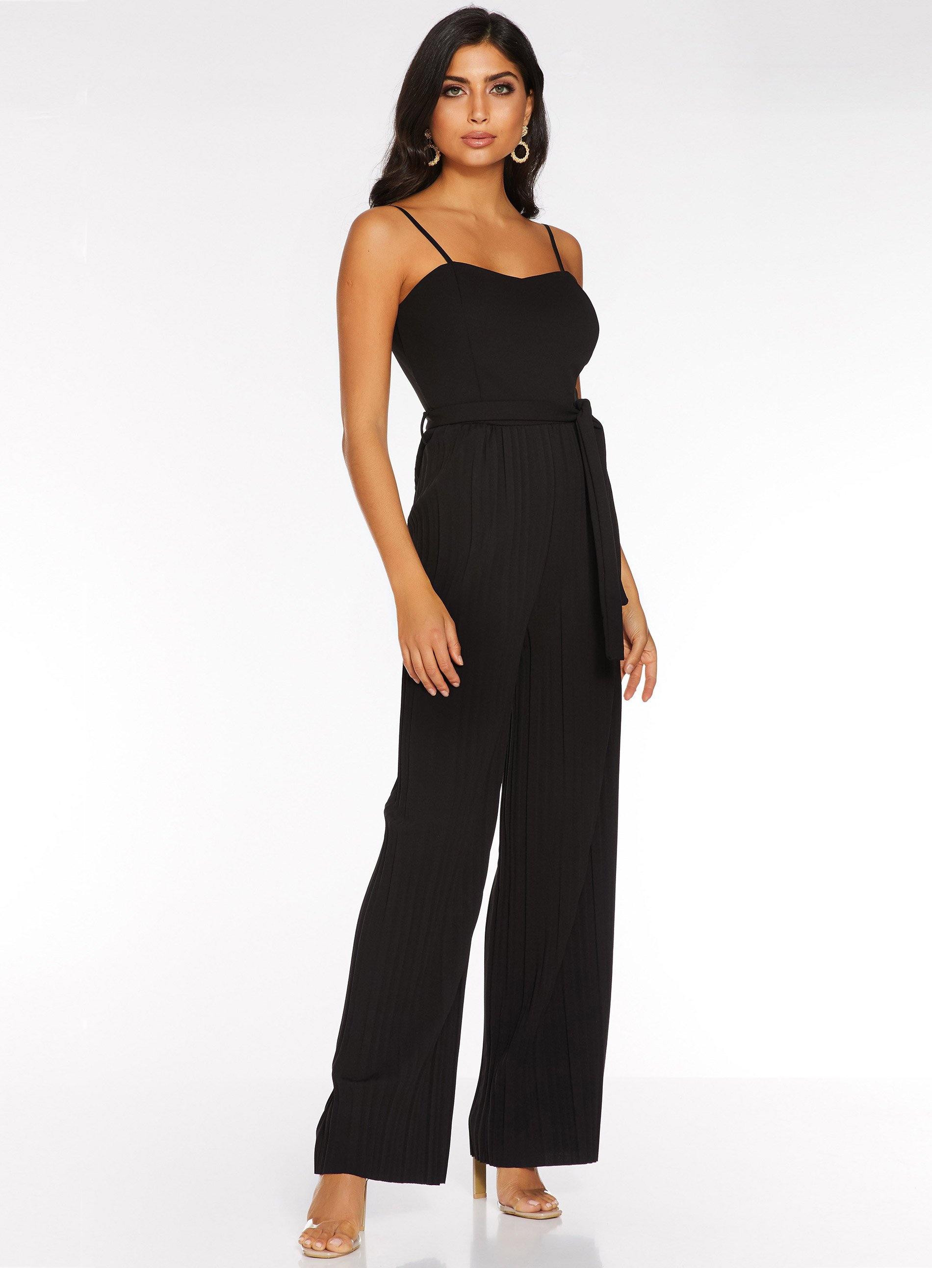 black quiz jumpsuit