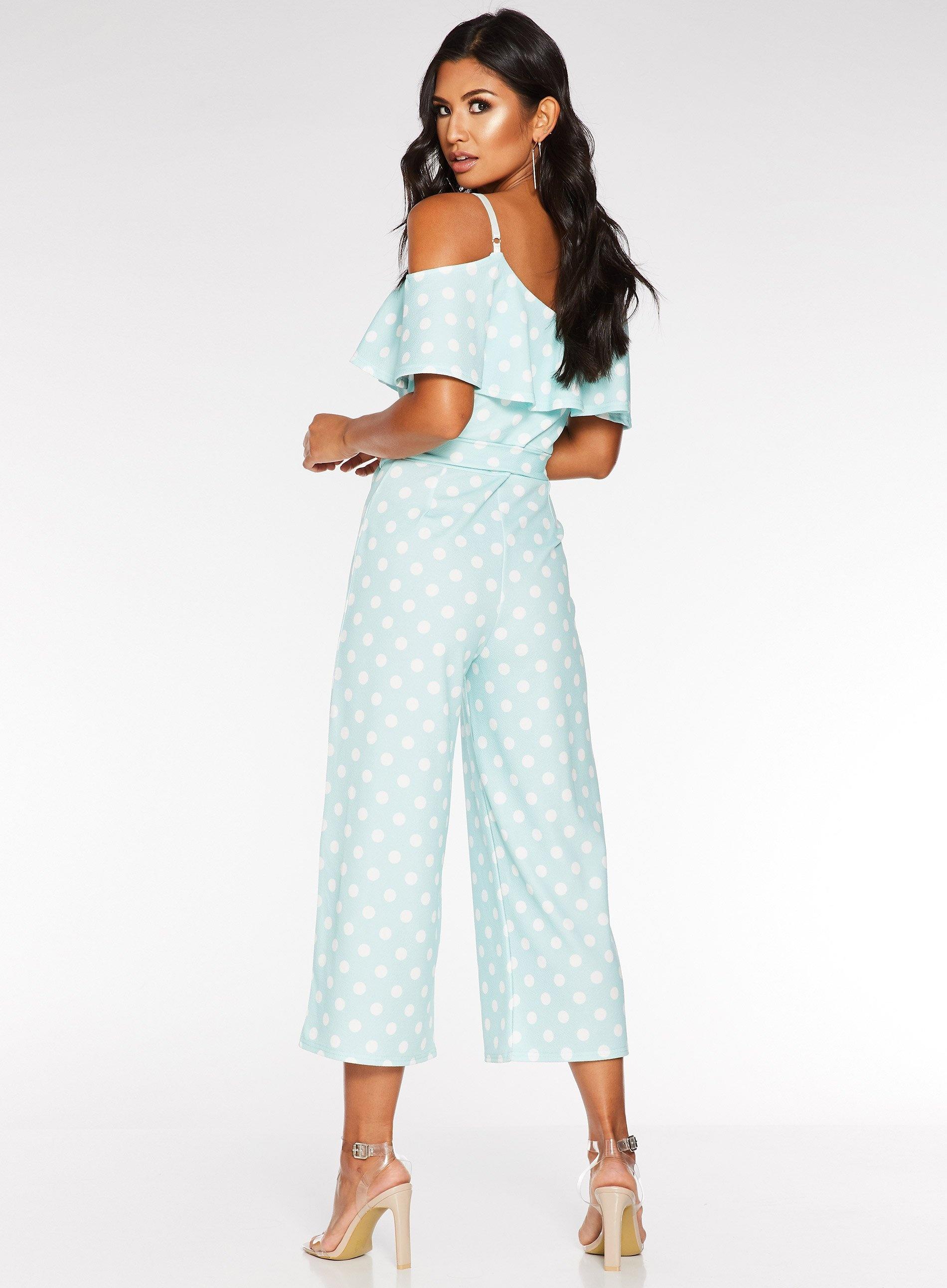 quiz polka dot jumpsuit
