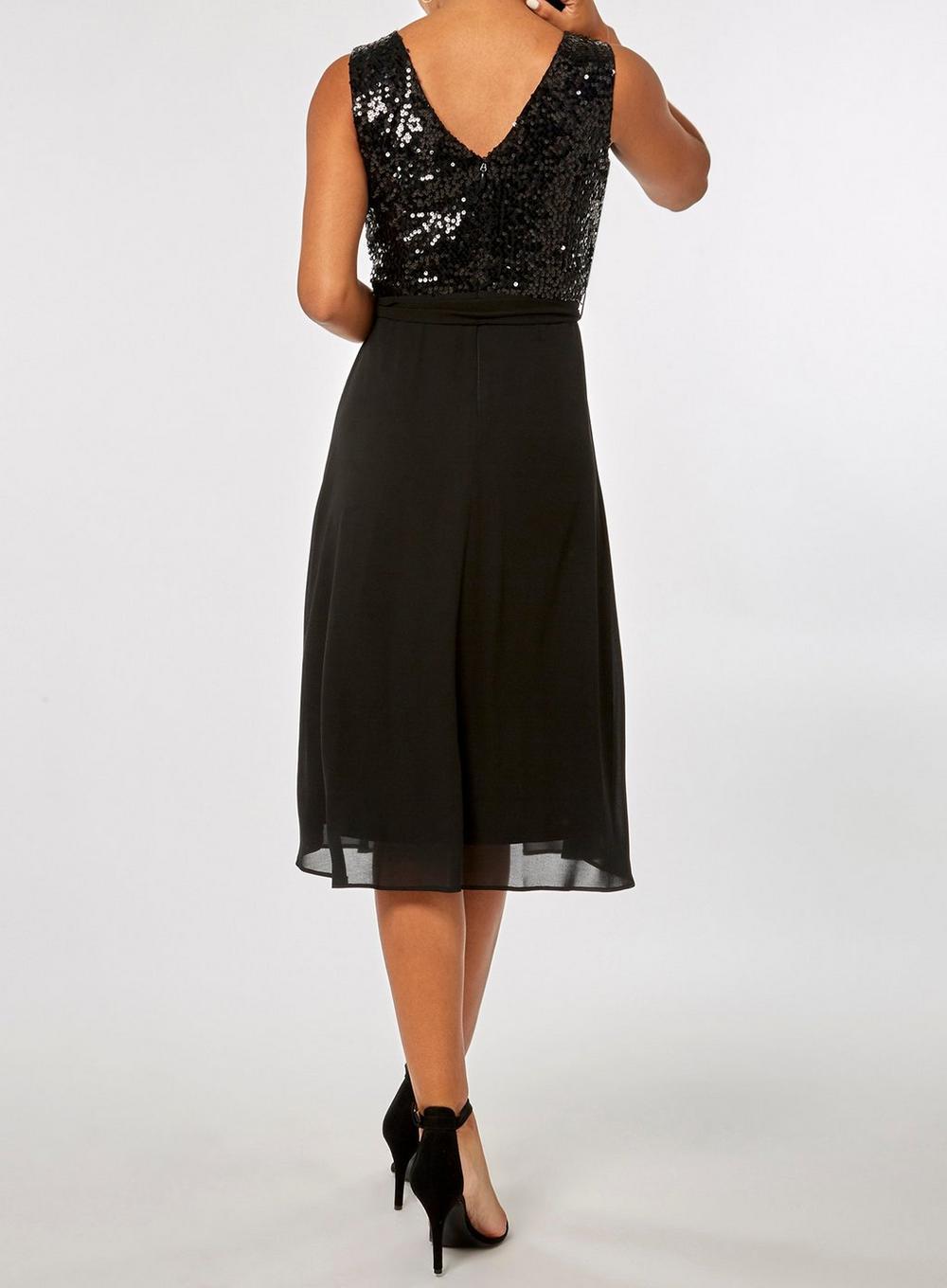 billie and blossom black sequin dress