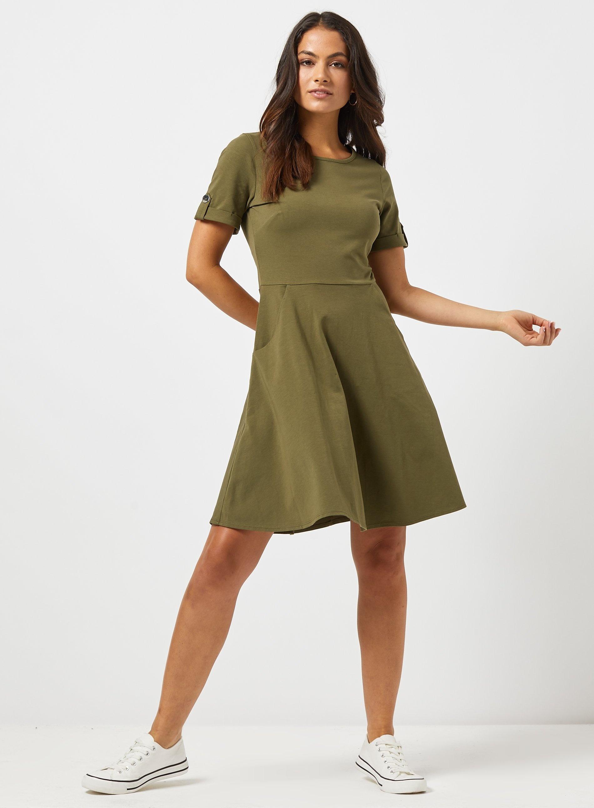 petite khaki dress