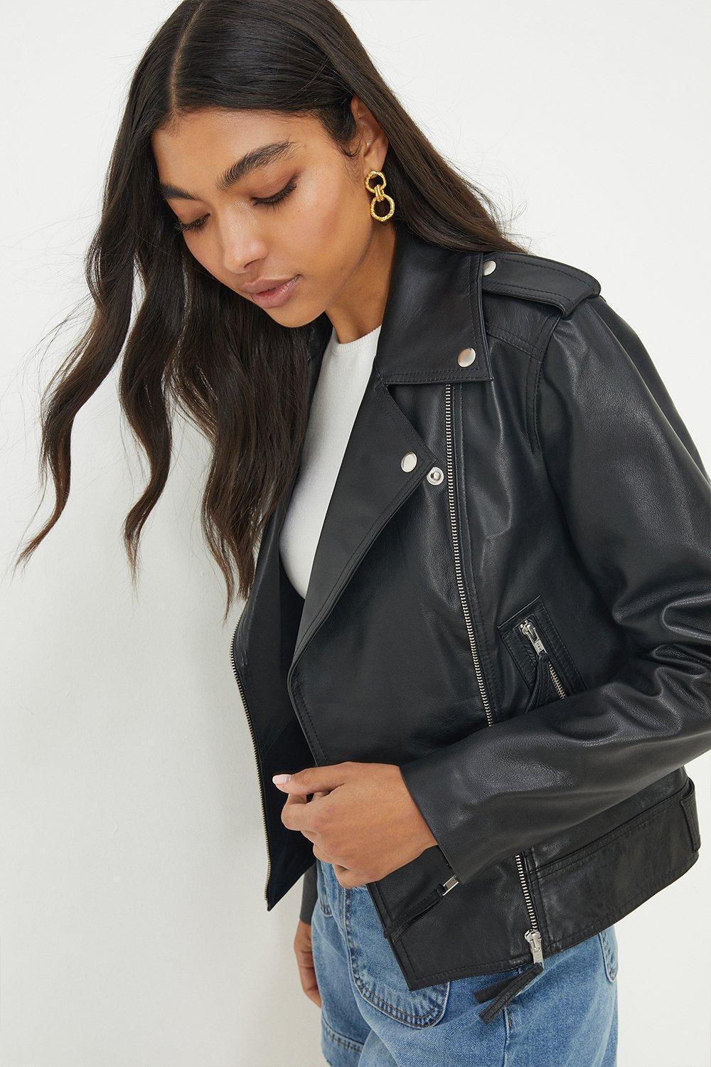 Dorothy perkins clearance black leather jacket