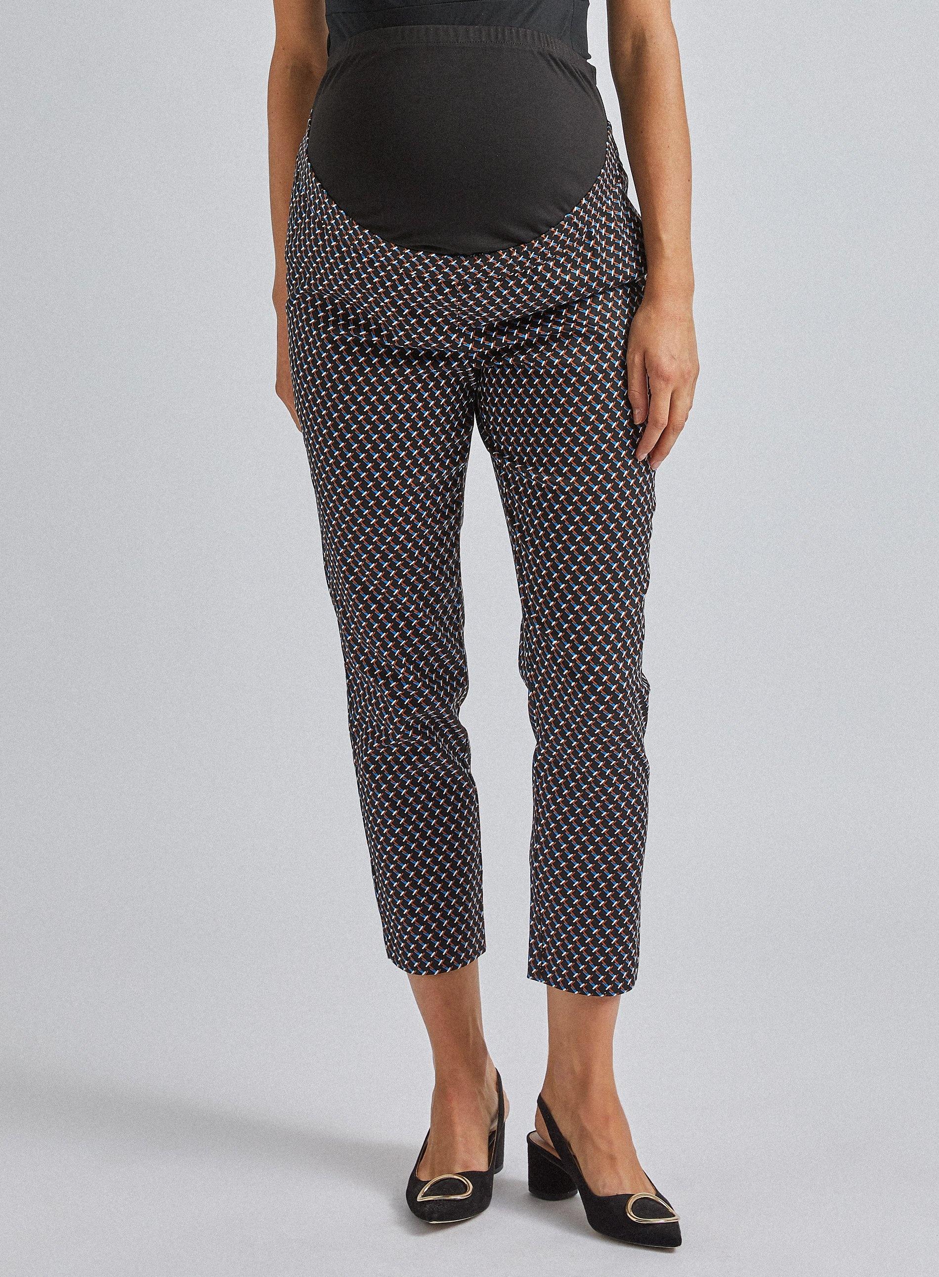 patterned ankle grazer trousers