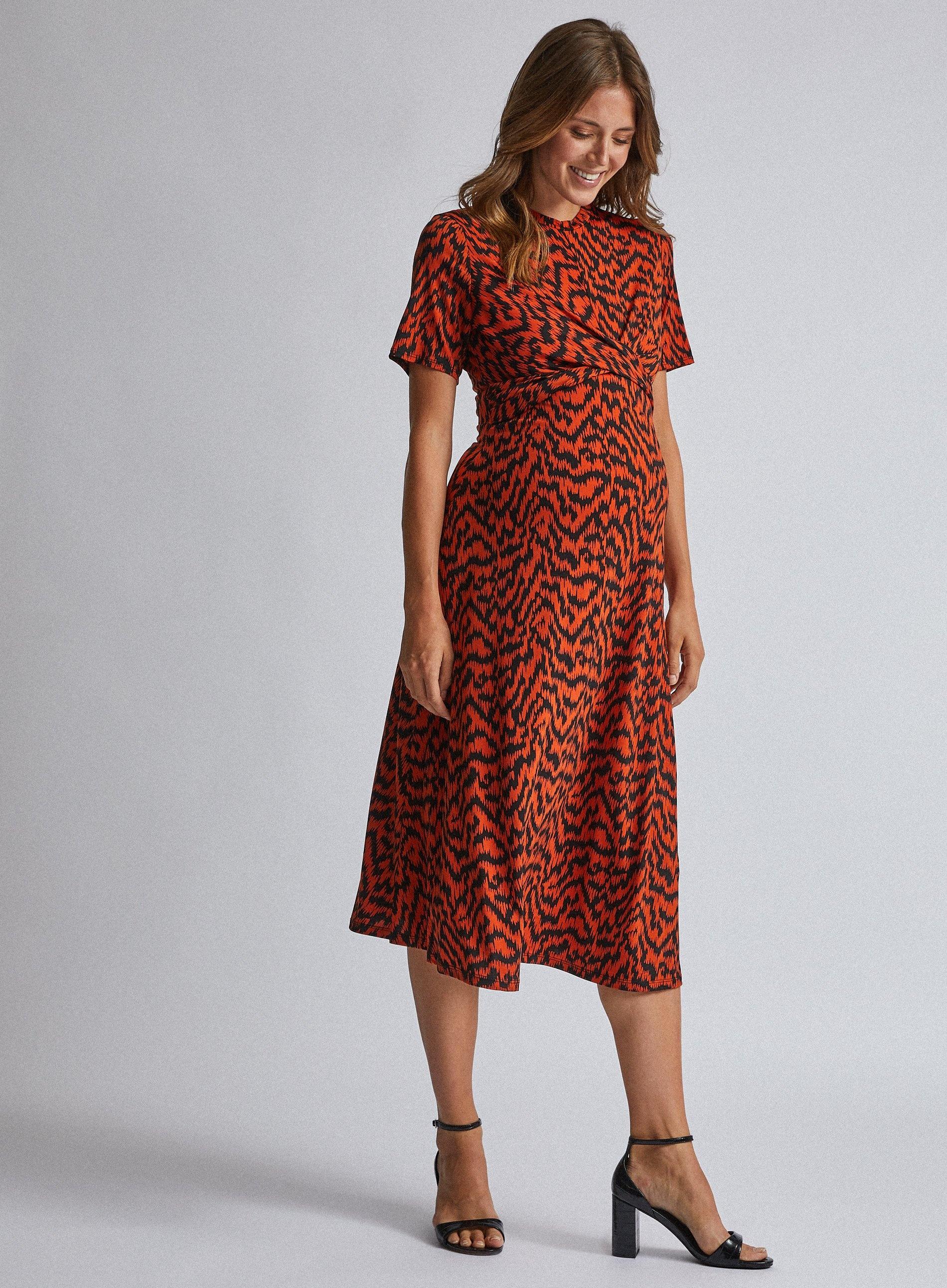 dorothy perkins black and orange dress