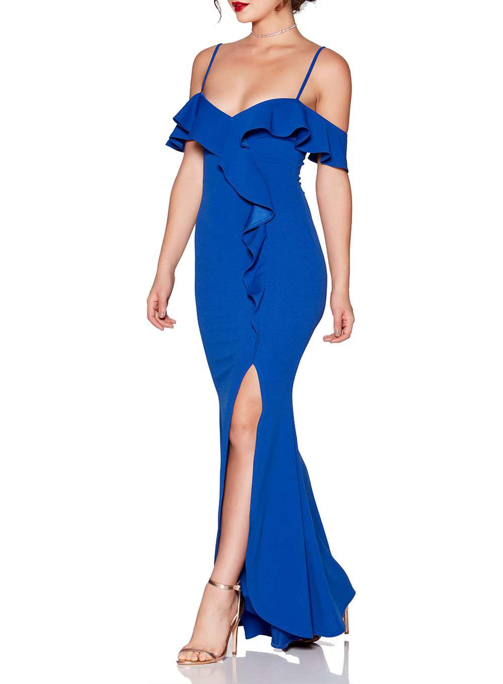 quiz cold shoulder maxi dress
