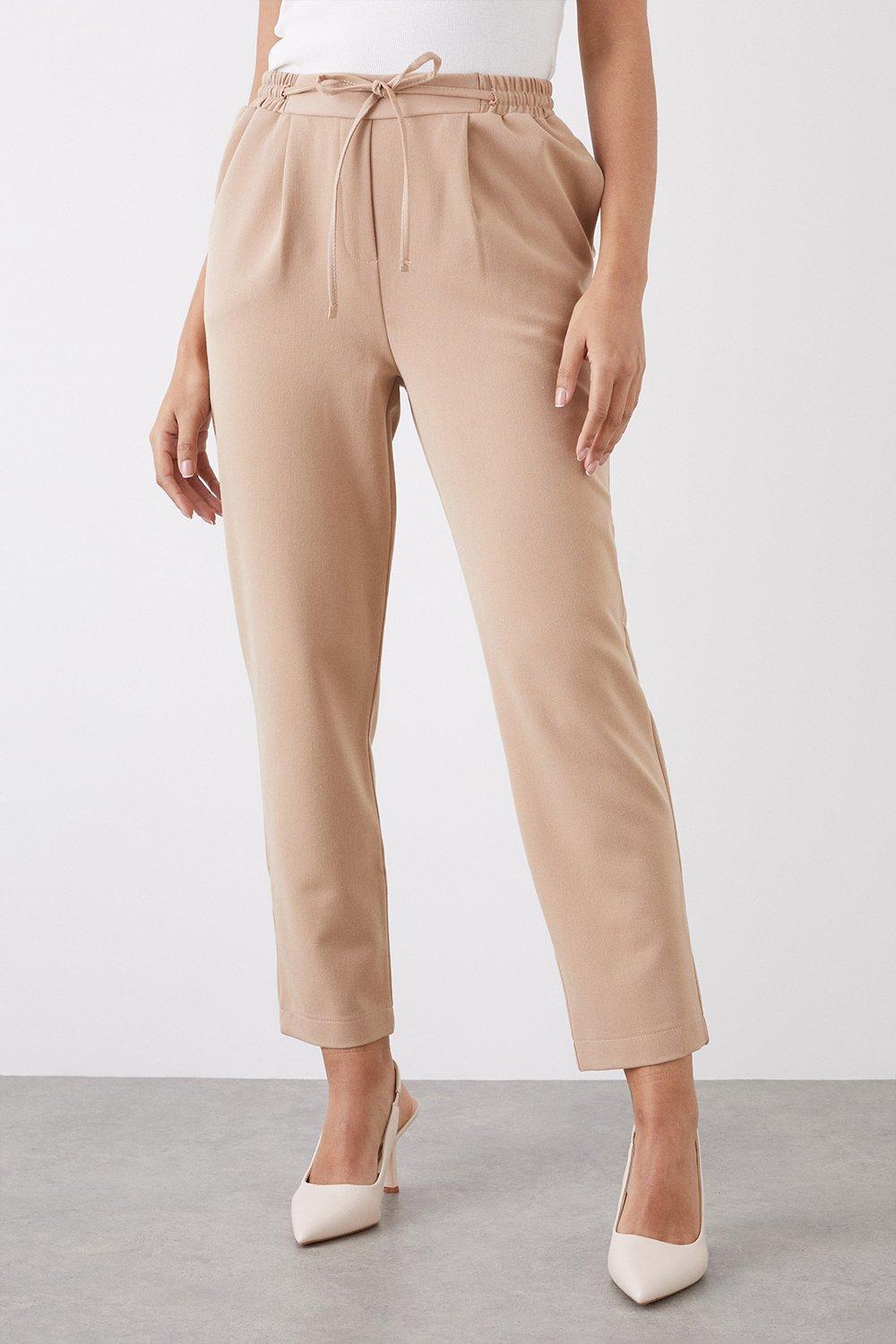 Dorothy Perkins Tie Waist Formal jogger in White Lyst UK