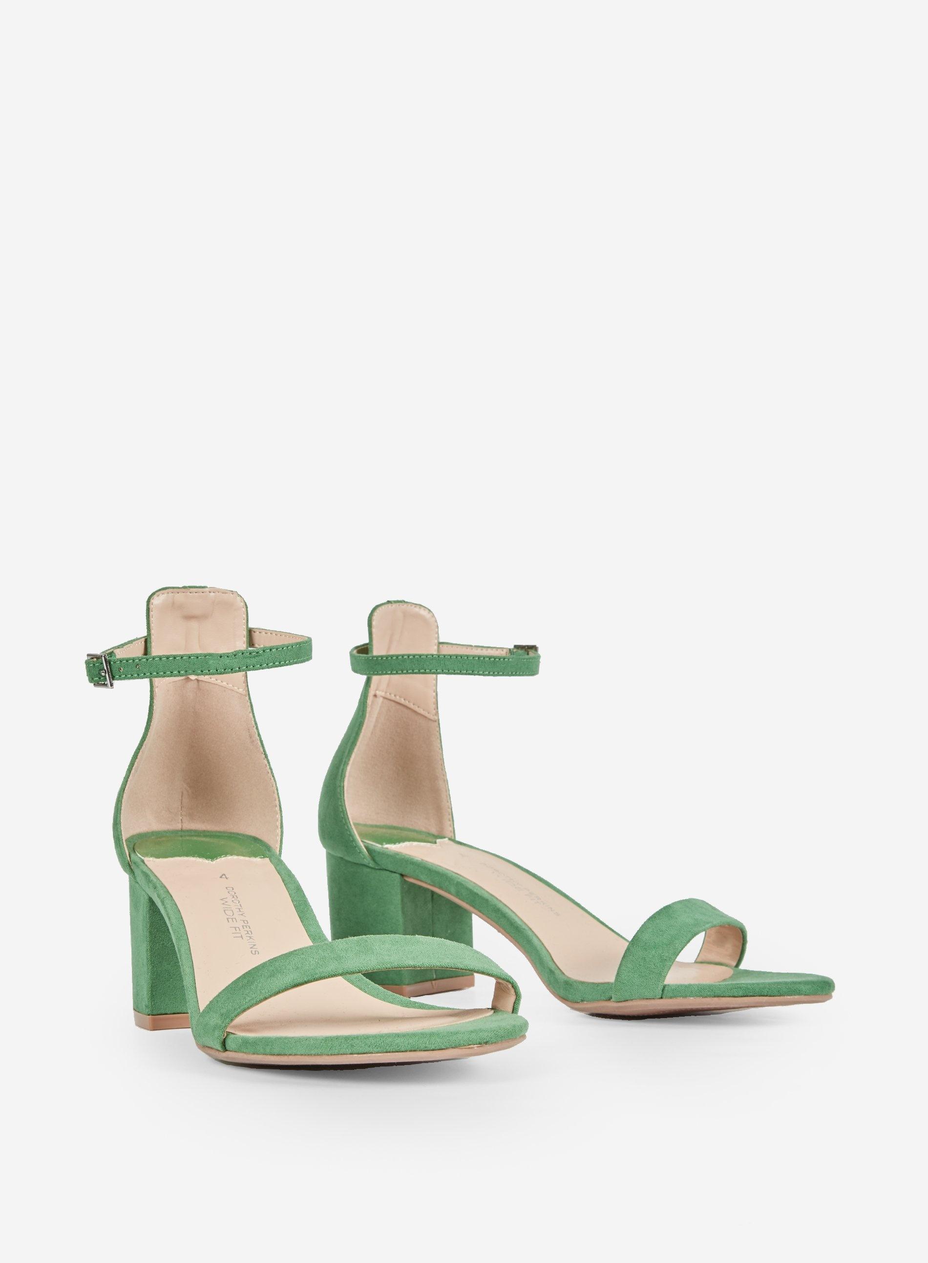wide fit green sandals
