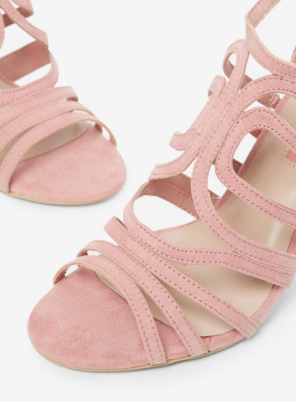 dusky pink low heel shoes