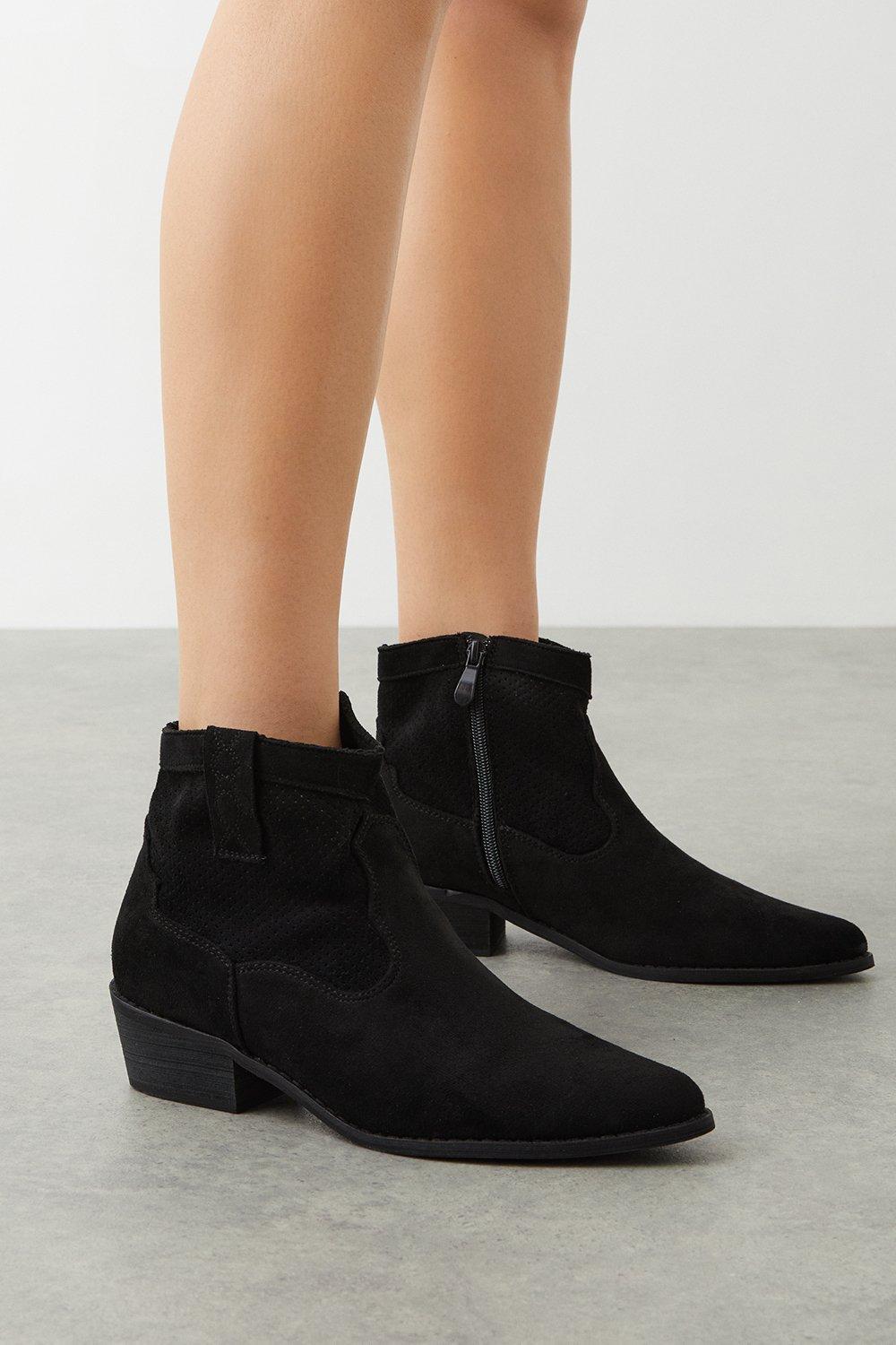 Dorothy perkins black outlet suede ankle boots