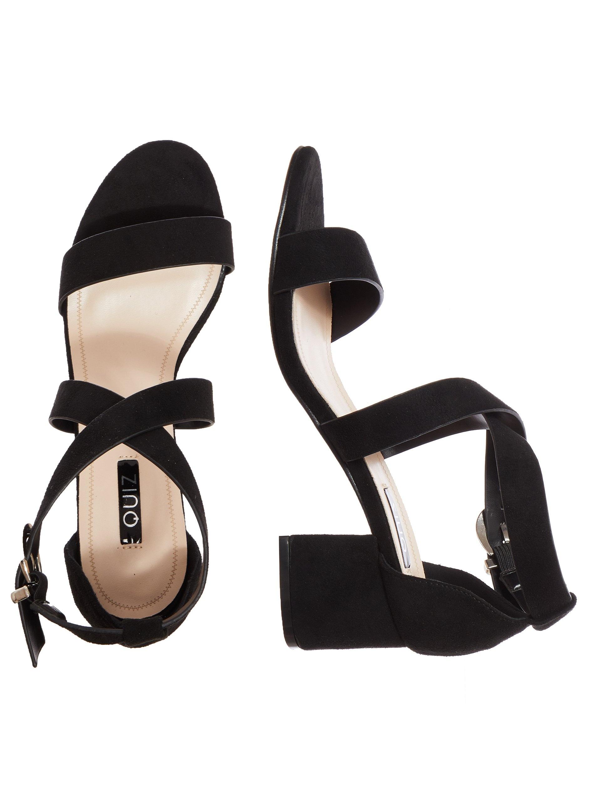 quiz black sandals