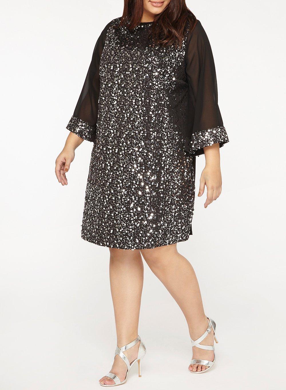 billie and blossom black sequin dress